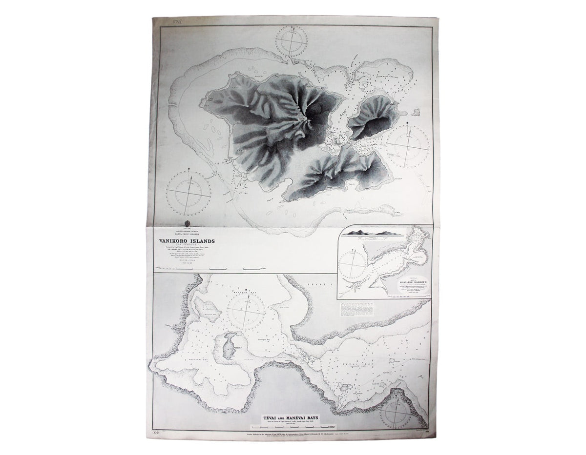 Admiralty Chart of Vanikoro in the South Pacific