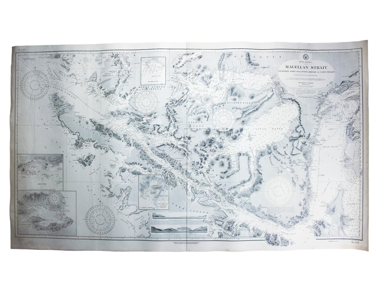 US Naval Chart of the western part of the Magellan Strait