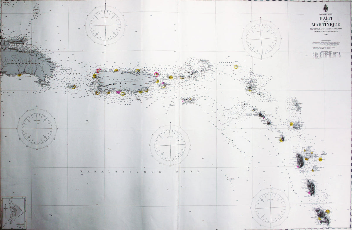 German Naval Chart of the Caribbean