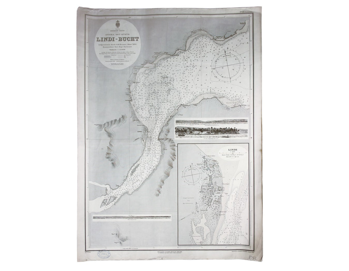 German Naval Chart of Lindi, East Africa