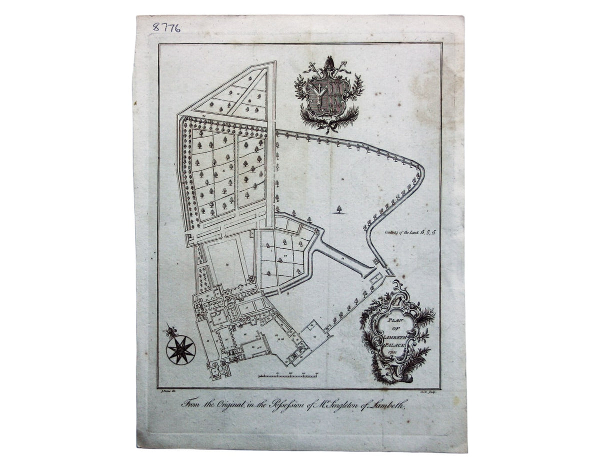 18th Century Plan of Lambeth Palace