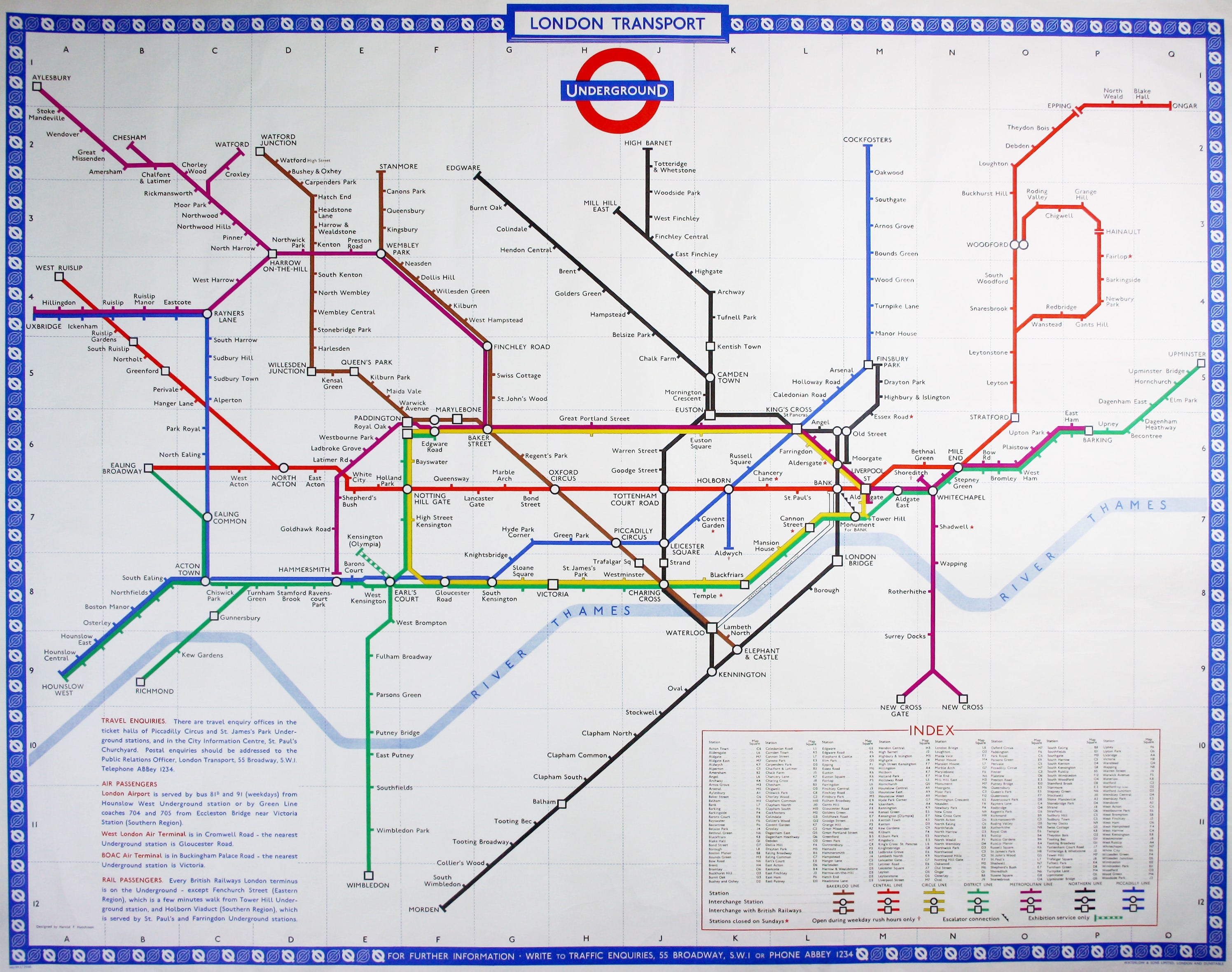 Hutchison’s 1960 Quad Royal Station Map – The First Edition