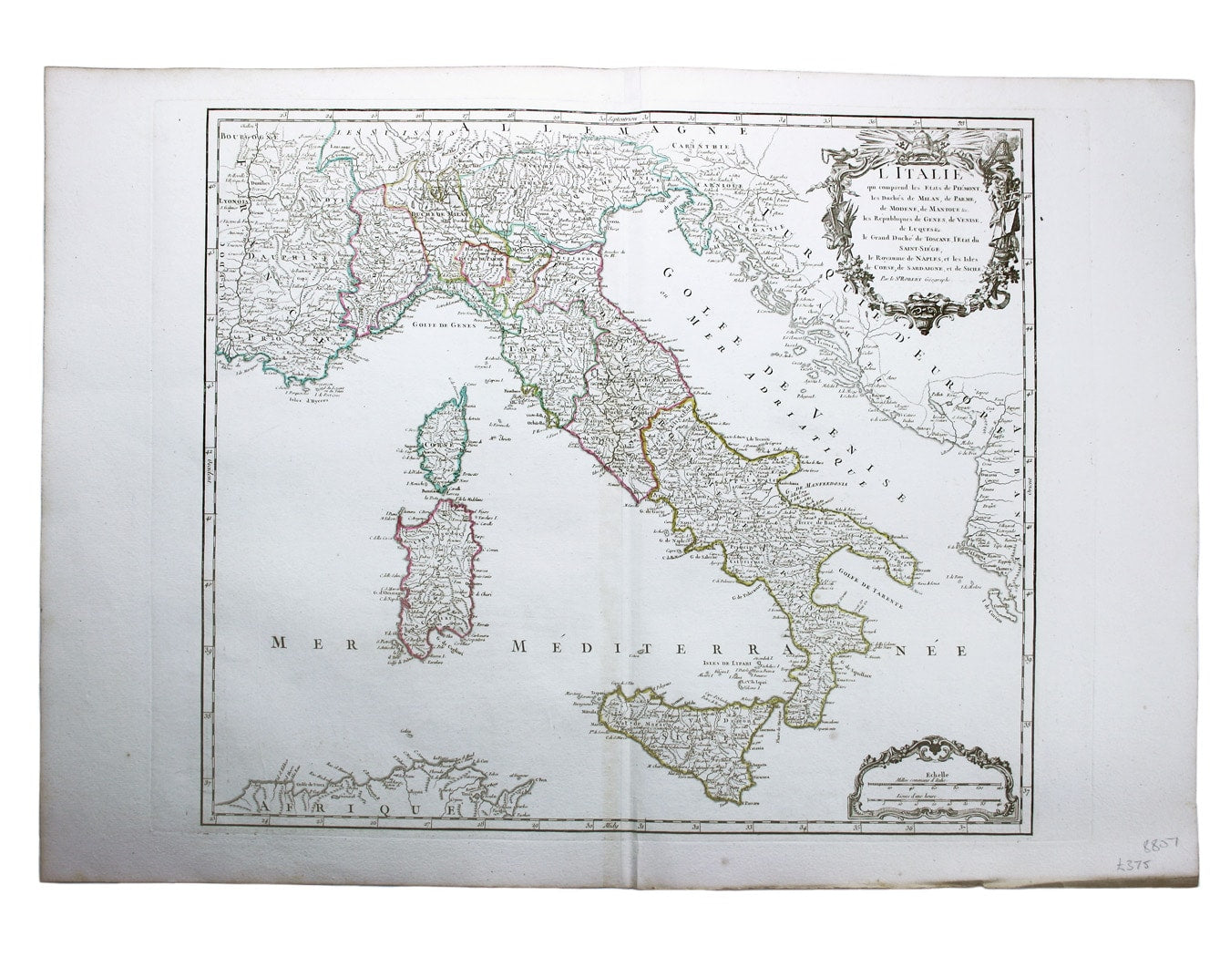 Robert de Vaugondy’s Map of Italy