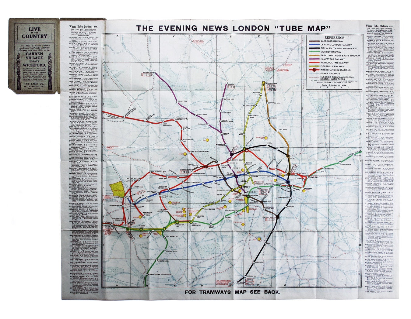 The Evening News Tube Map of London