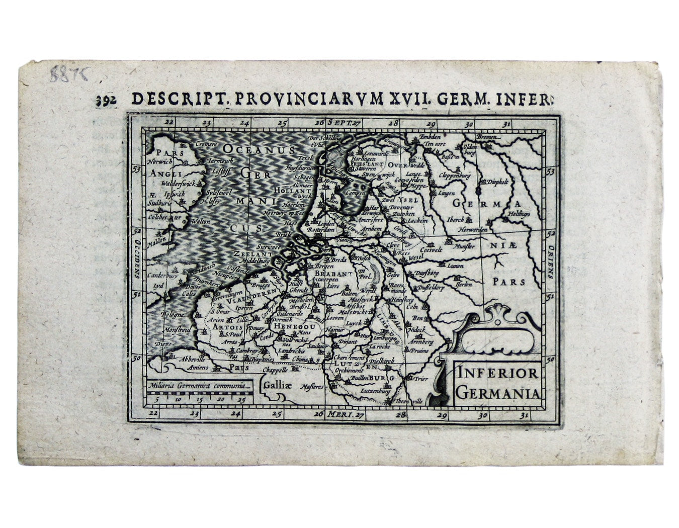 Bertius' Miniature Map of the Low Countries