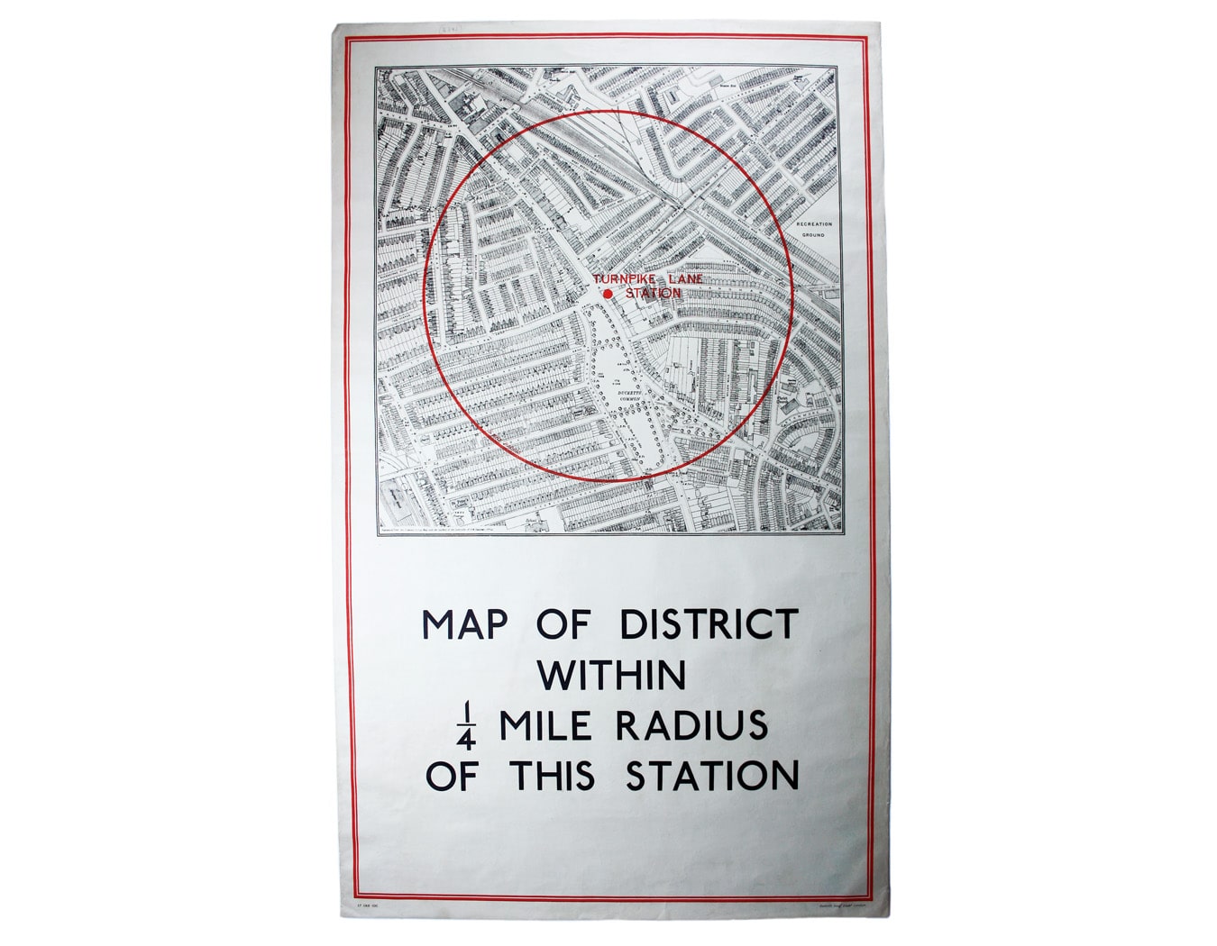 Quarter Mile Radius Map of Turnpike Lane Station