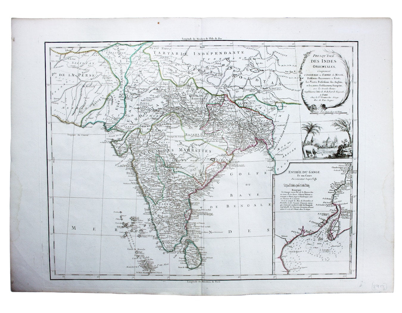Robert de Vaugondy’s Map of The Subcontinent