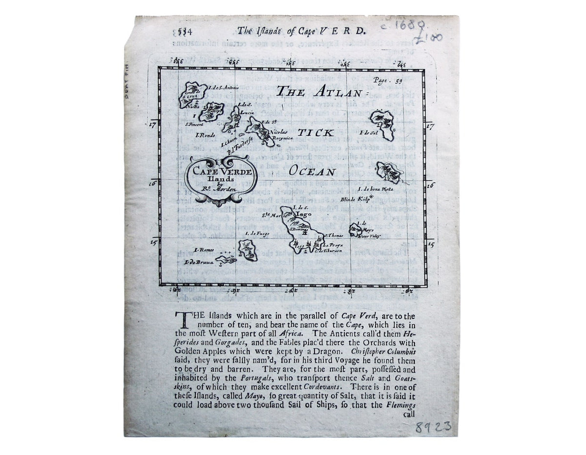 Morden’s Map of the Cape Verde Islands