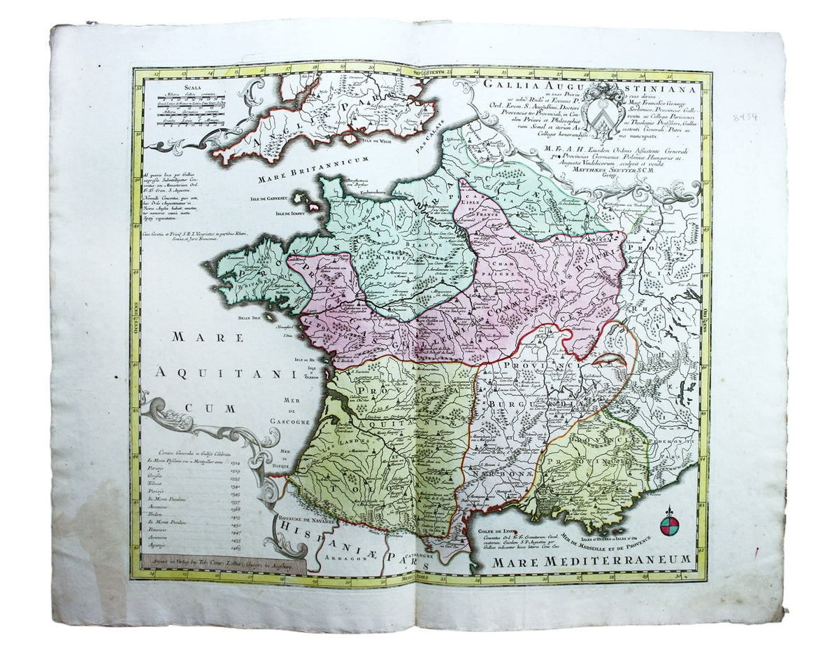 Seutter’s Map of Roman Gaul