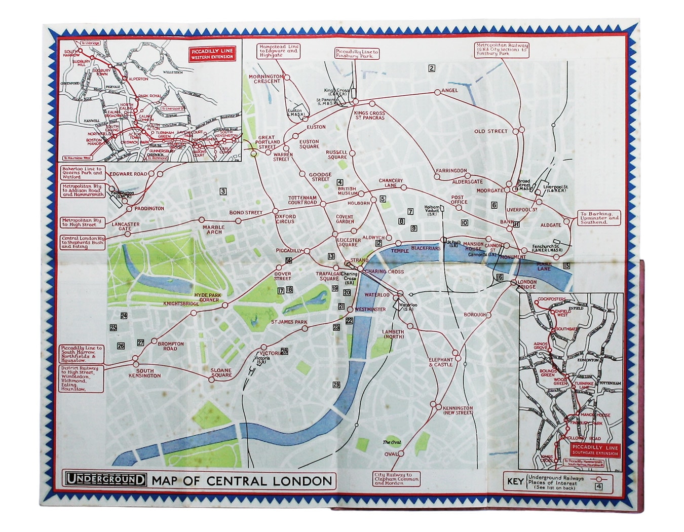 Stingemore’s 1932 Passenger Map of Central London
