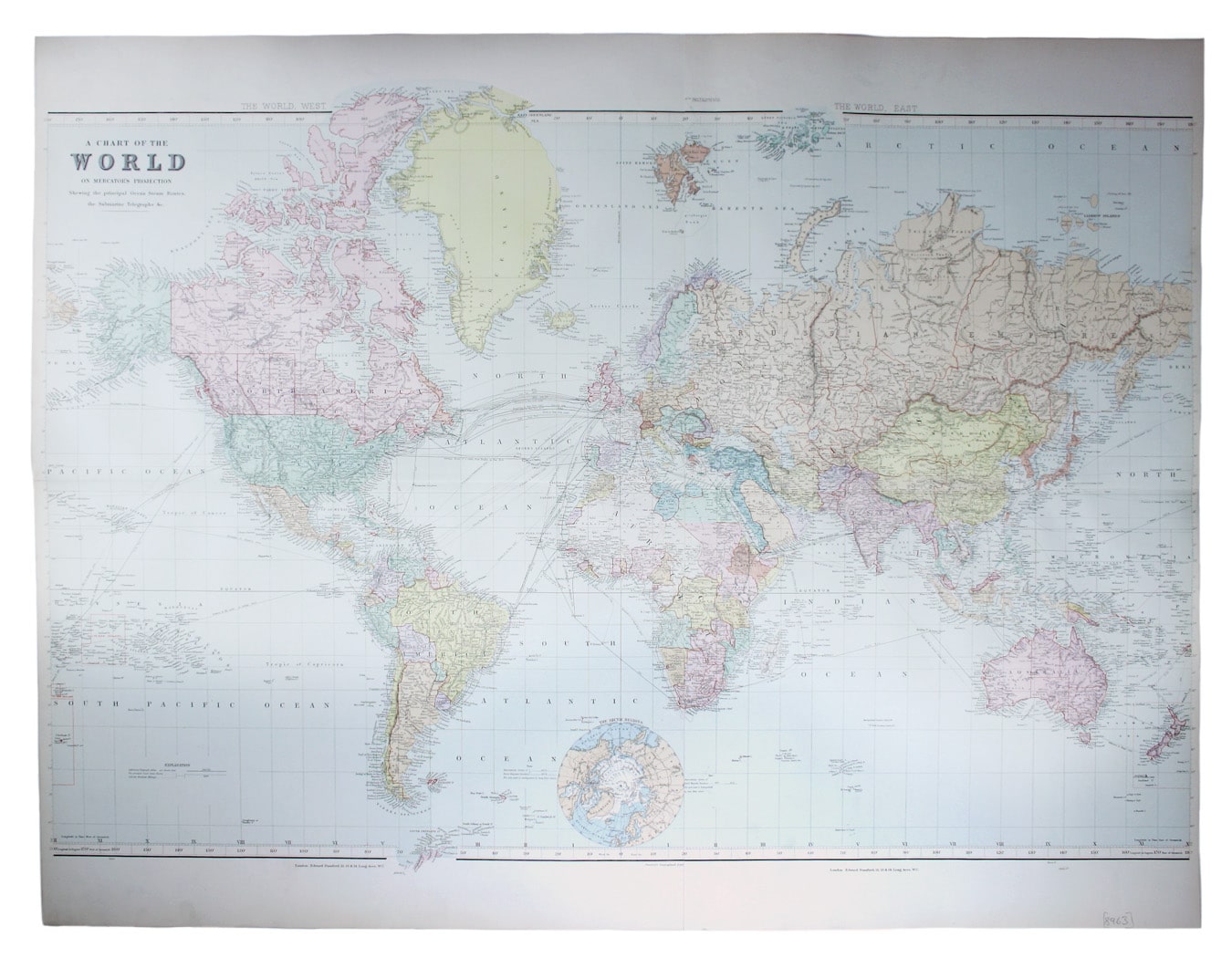 Stanford’s World Map on Mercator’s Projection