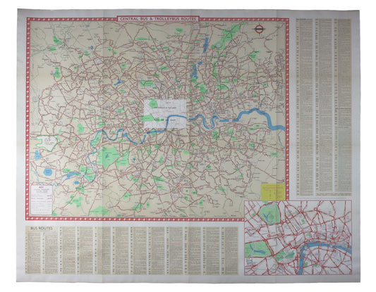 Lewis’ Quad Royal Trolleybus Map of London
