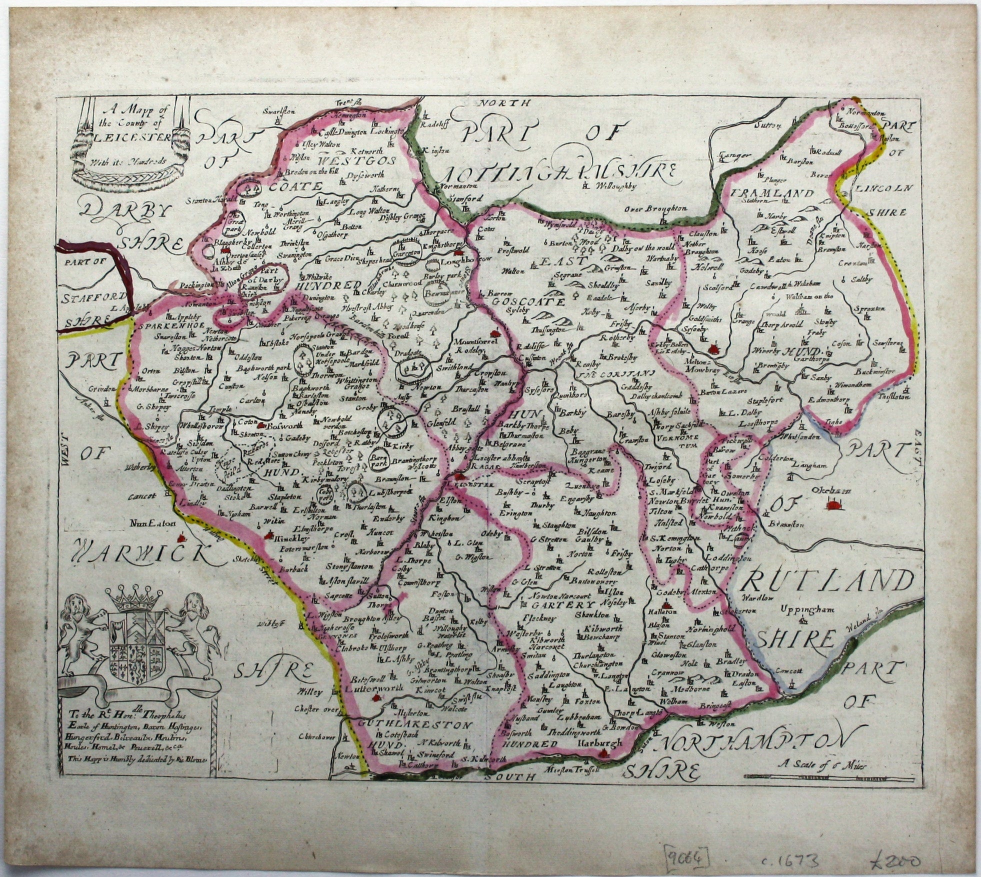 Blome’s Map of Leicestershire