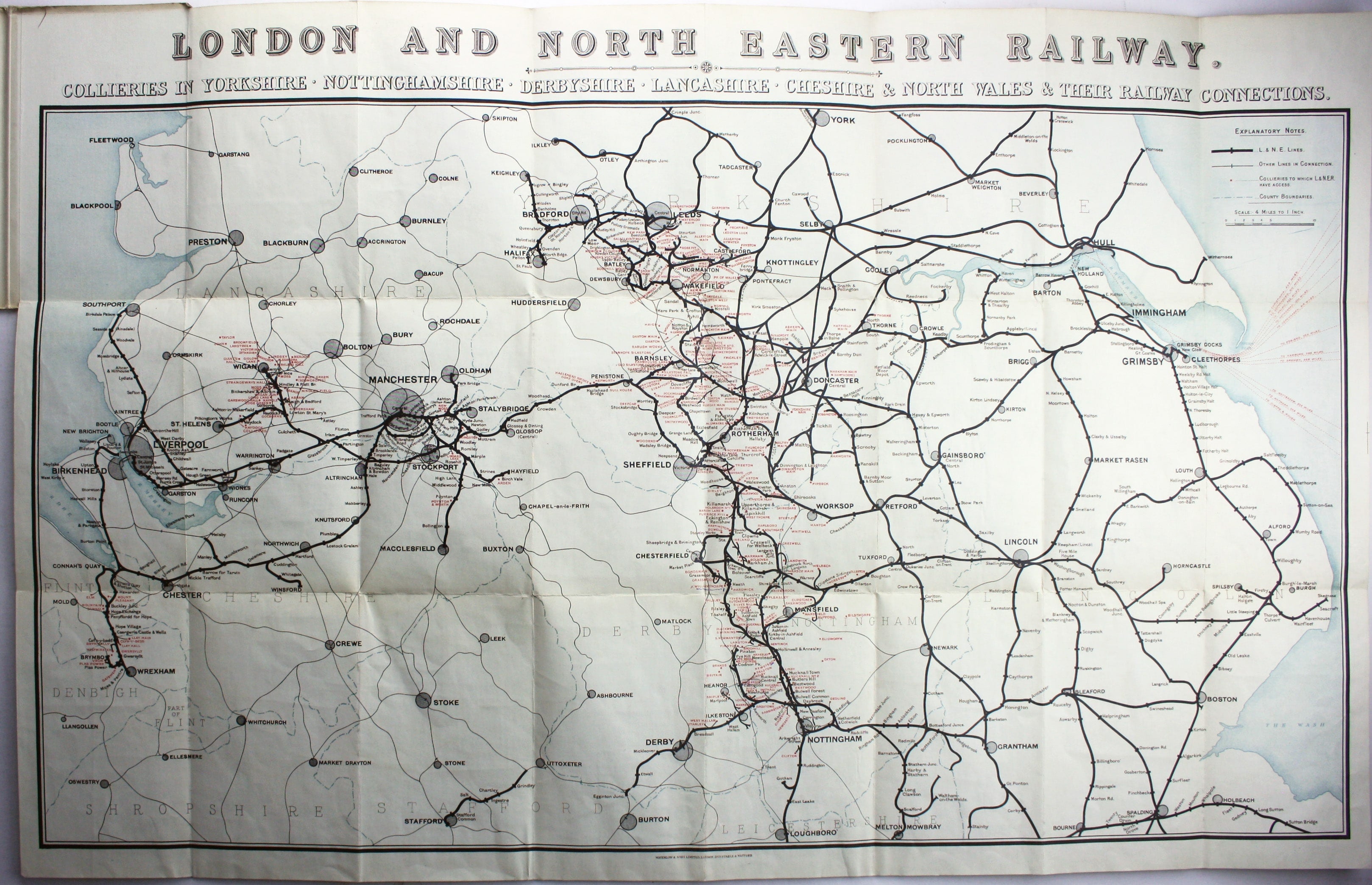 LNER Colliery Map Of The Midlands North Bryars Bryars LNER Colliery Map Of The Midlands North Bryars Bryars