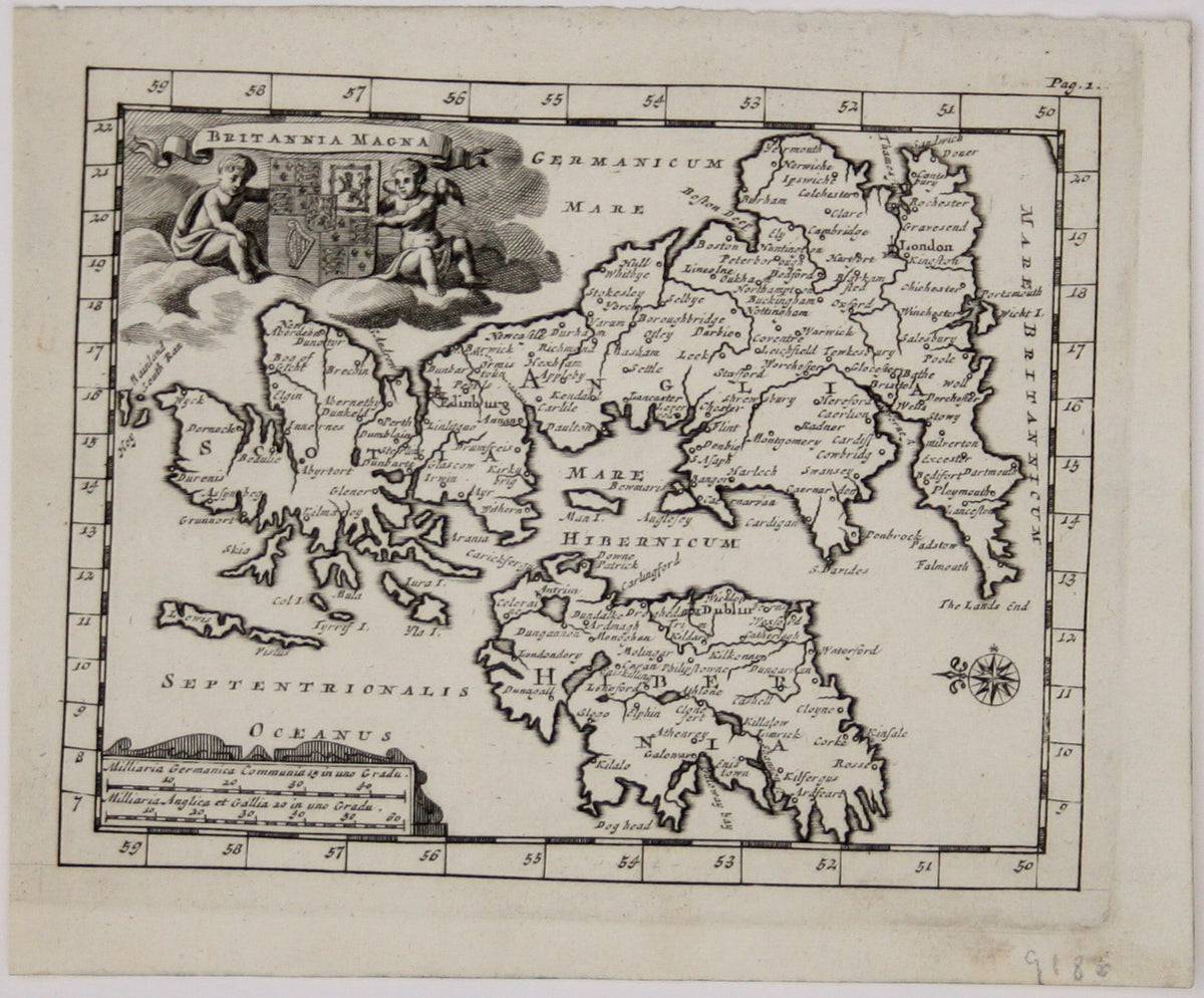 Van der Aa’s Miniature Map of the British Isles