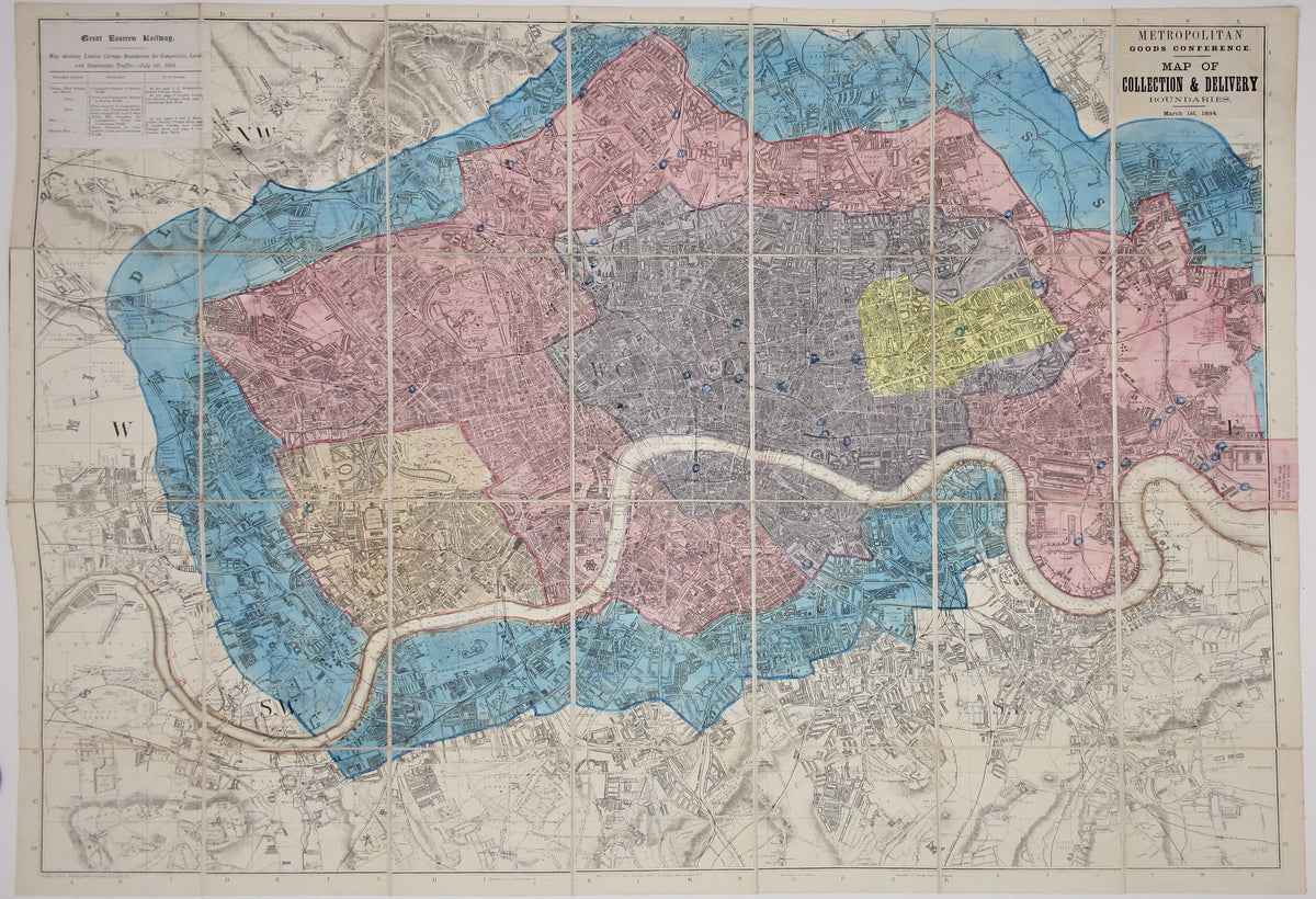 GER Metropolitan Goods Conference Map of London