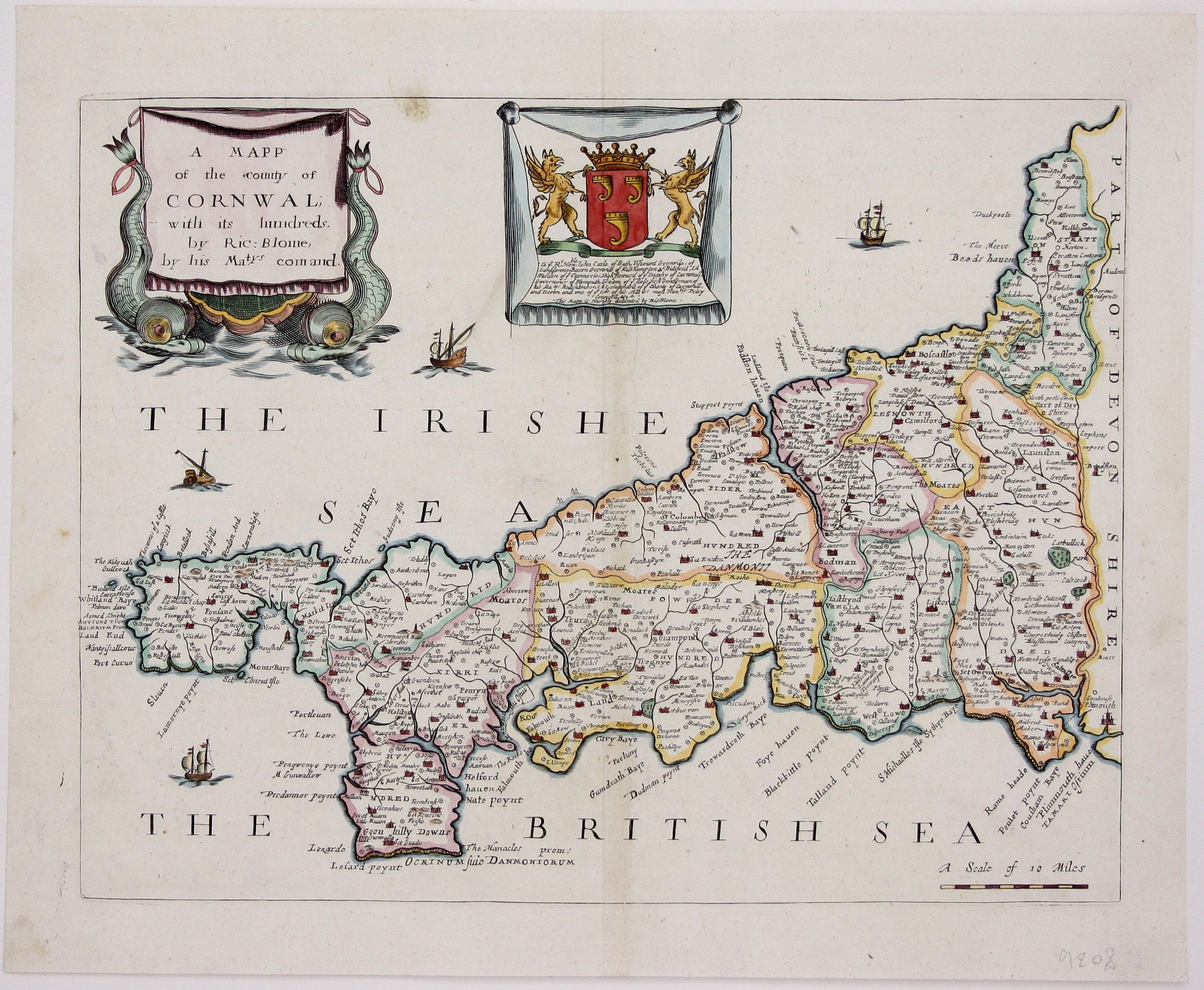 Blome’s Map of Cornwall