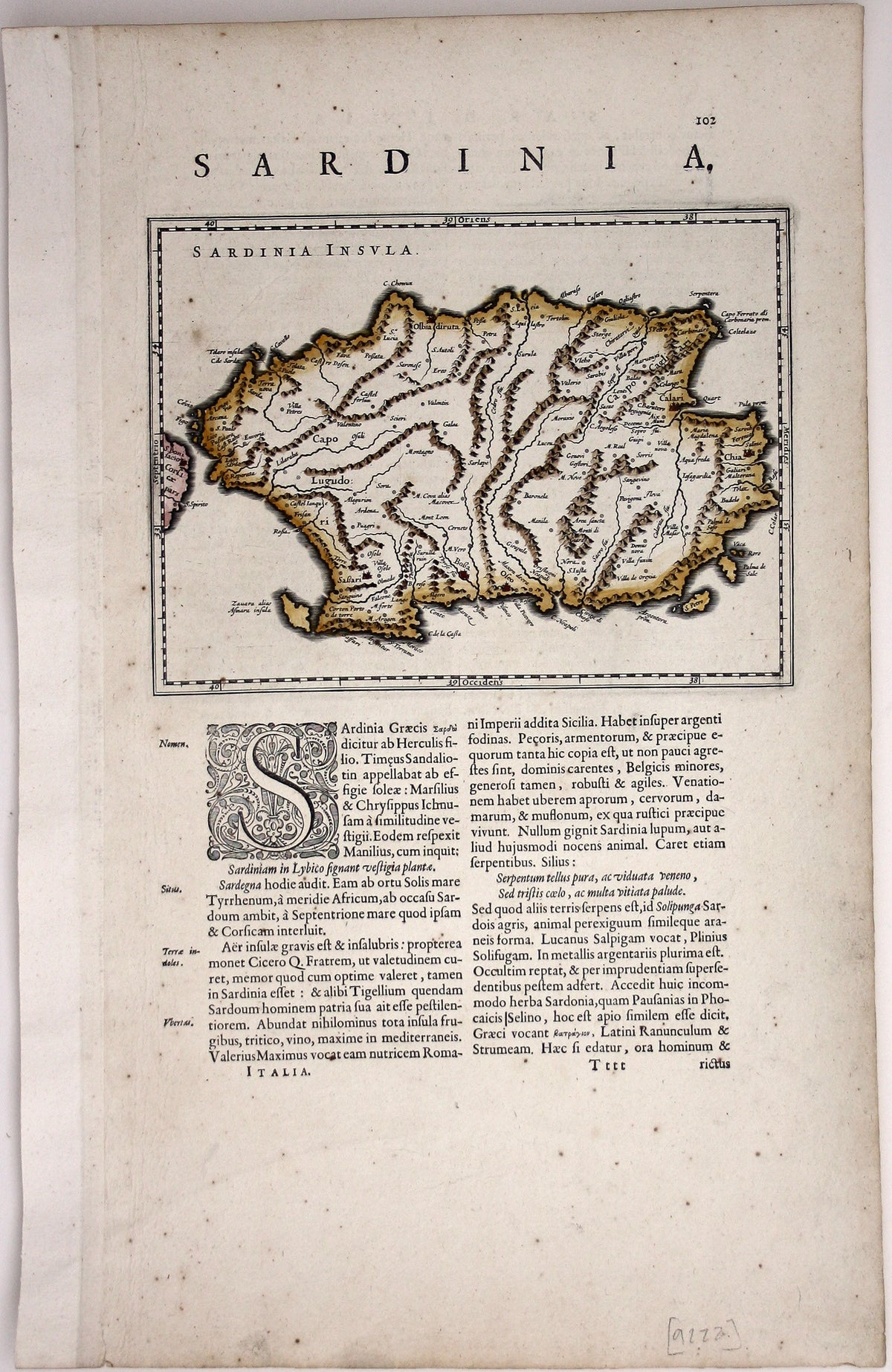 Blaeu’s Map of Sardinia