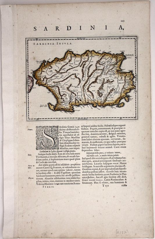 Blaeu’s Map of Sardinia