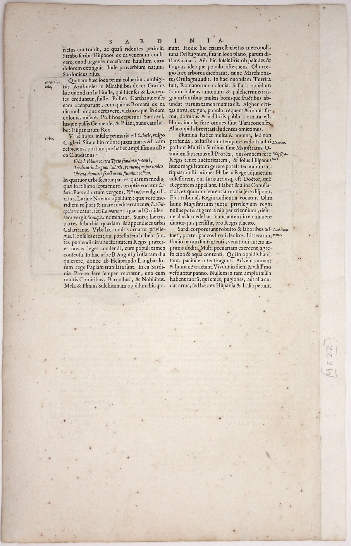 Blaeu’s Map of Sardinia