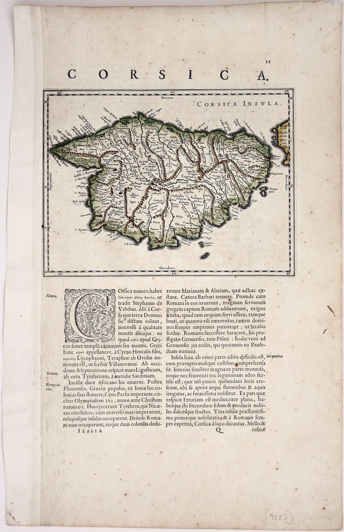 Blaeu’s Map of Corsica