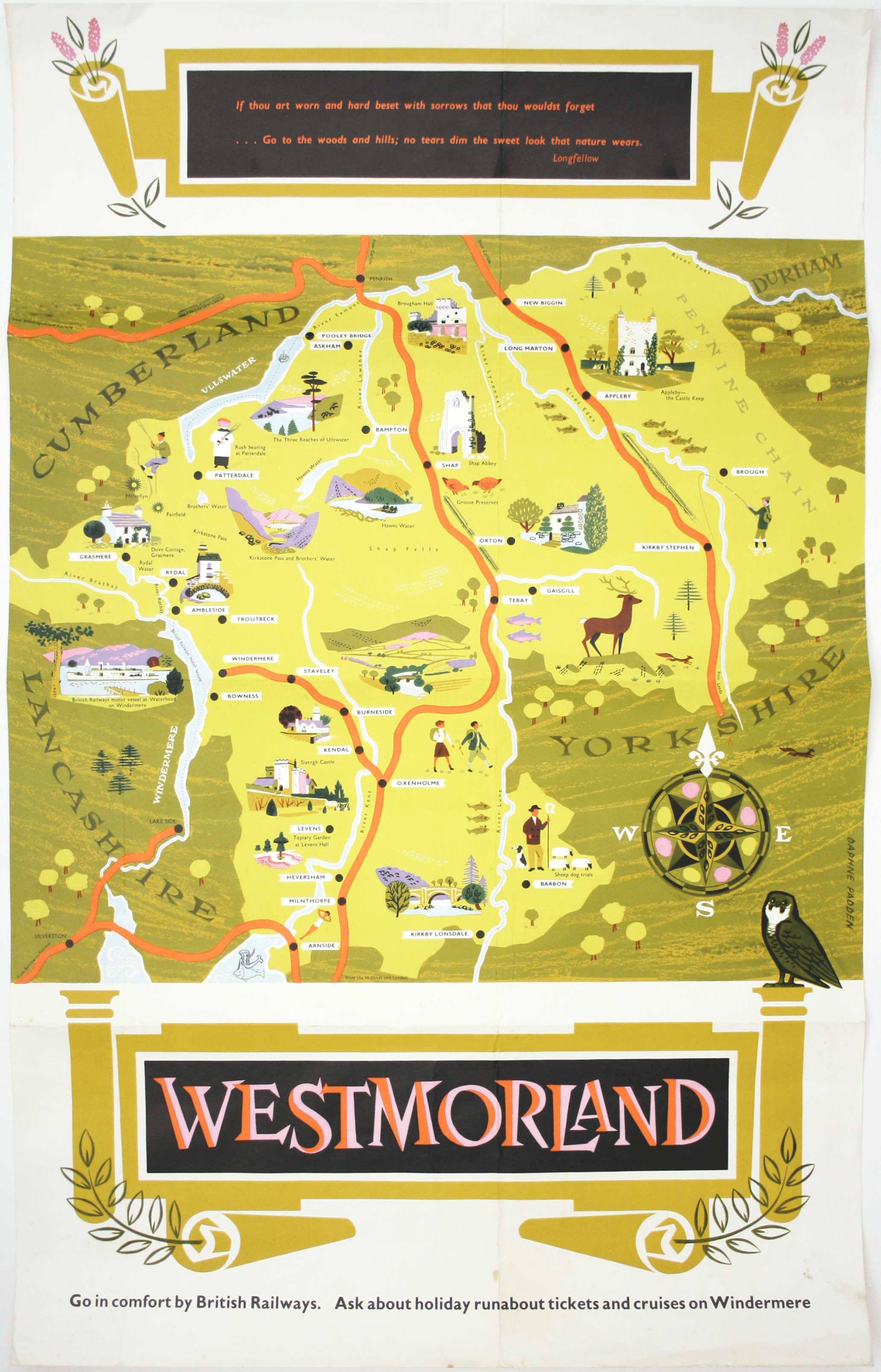 Padden’s Pictorial Map of Westmorland