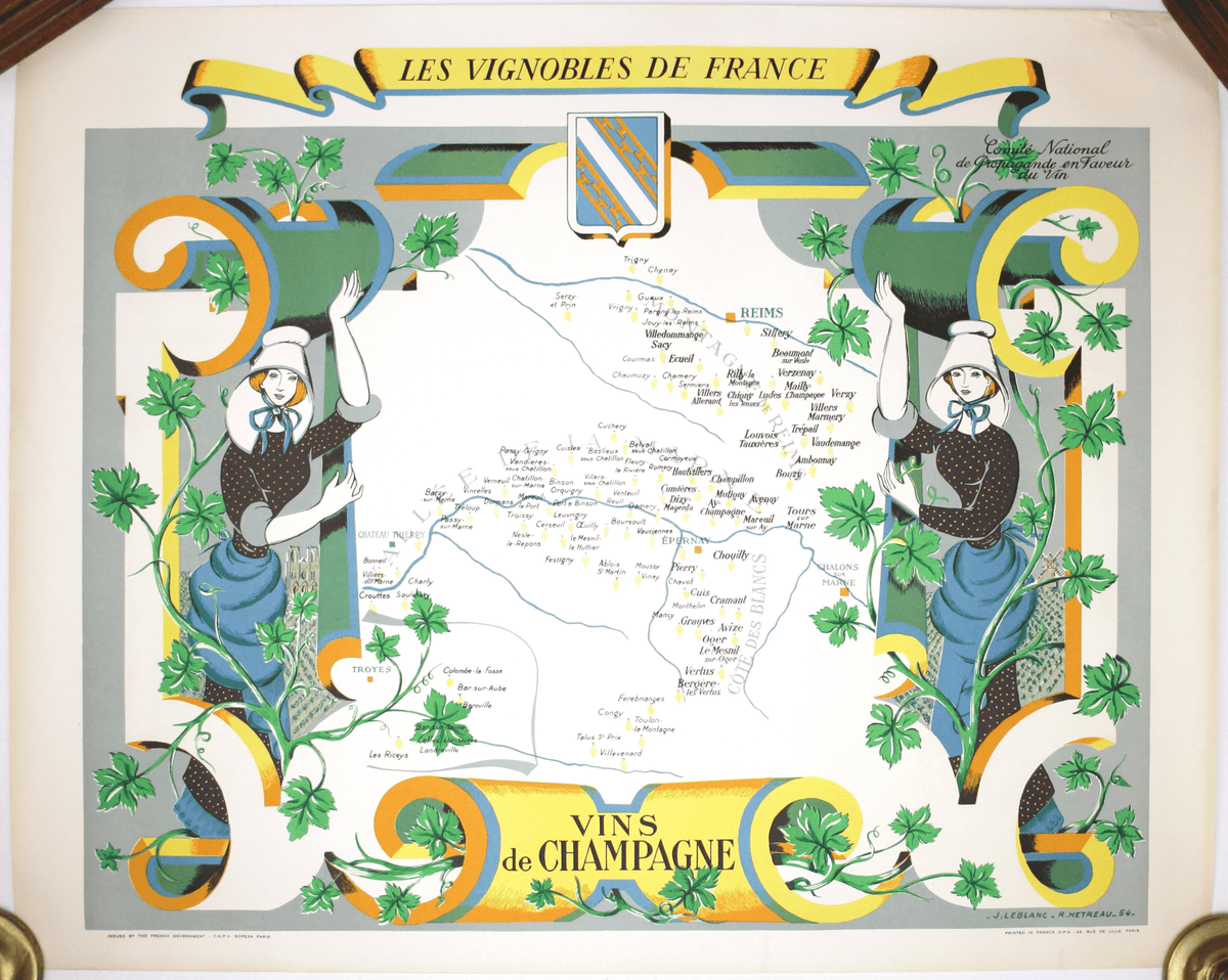 Hétreau’s Map of the Vineyards of Champagne