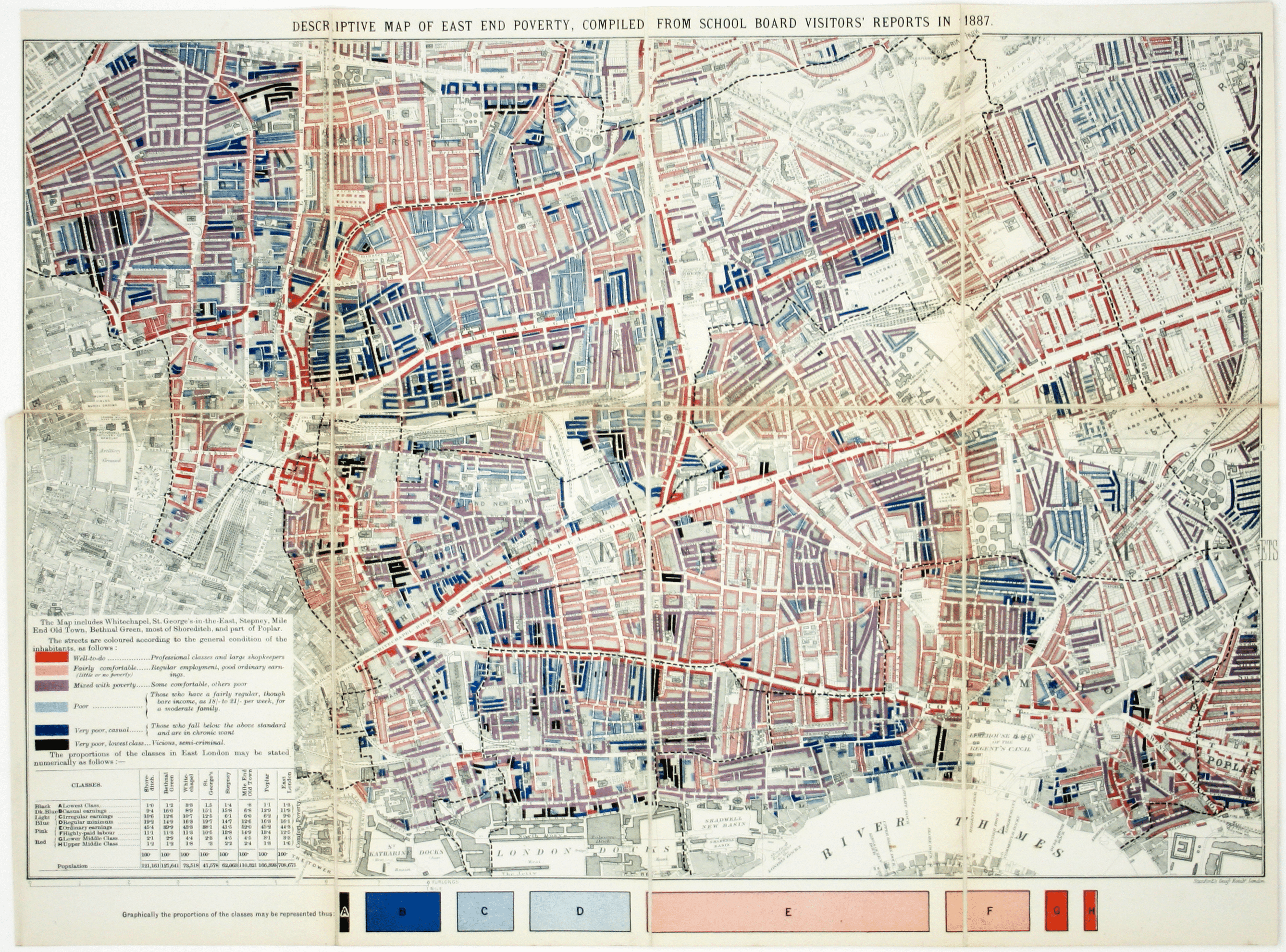 Booth’s Poverty Map of London’s East End