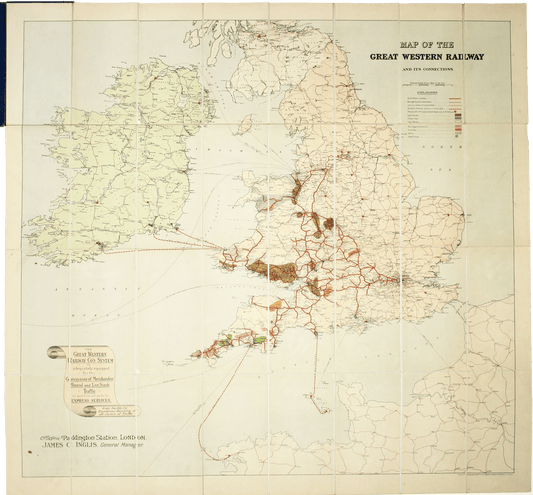 Edwardian Map of the Great Western Railway