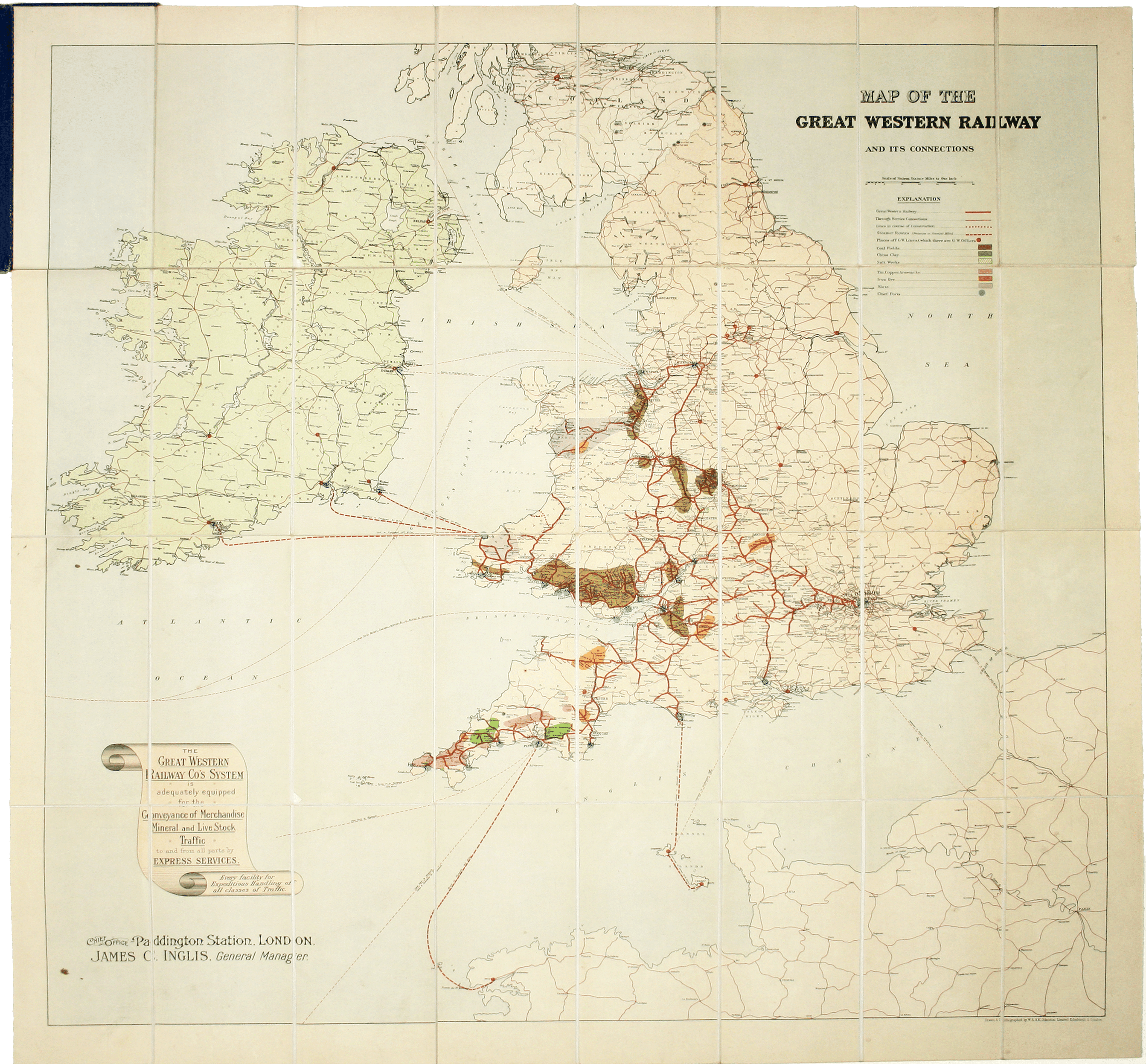Edwardian Map of the Great Western Railway
