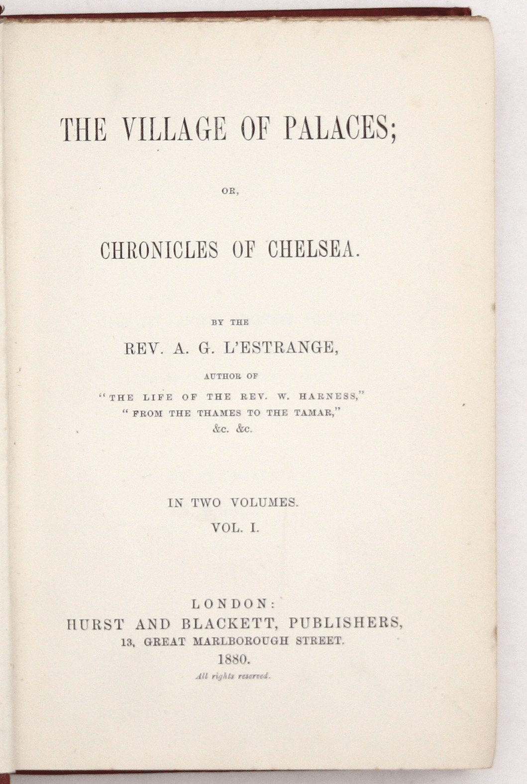 L’Estrange’s History of Chelsea