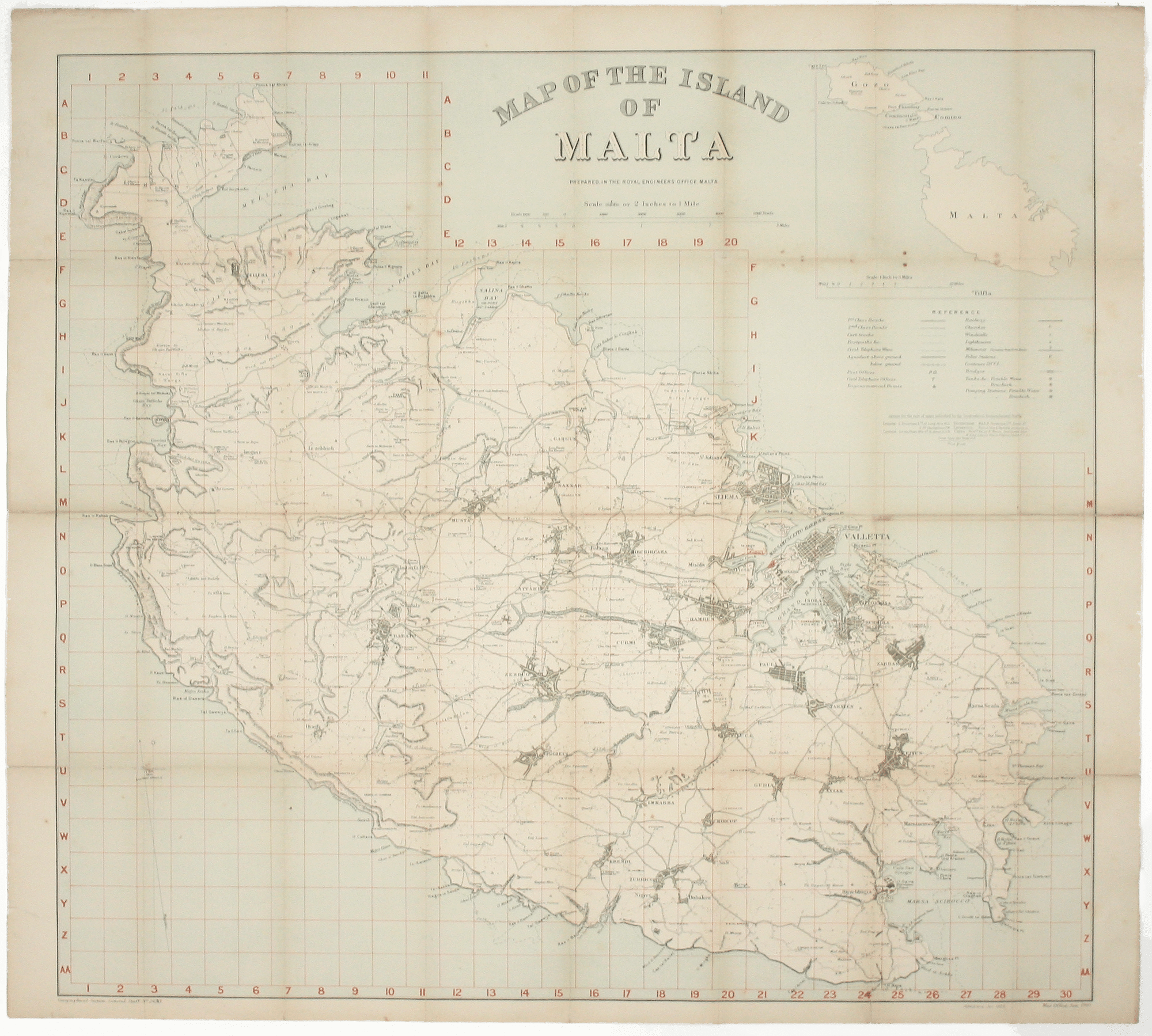 War Office Map of Malta
