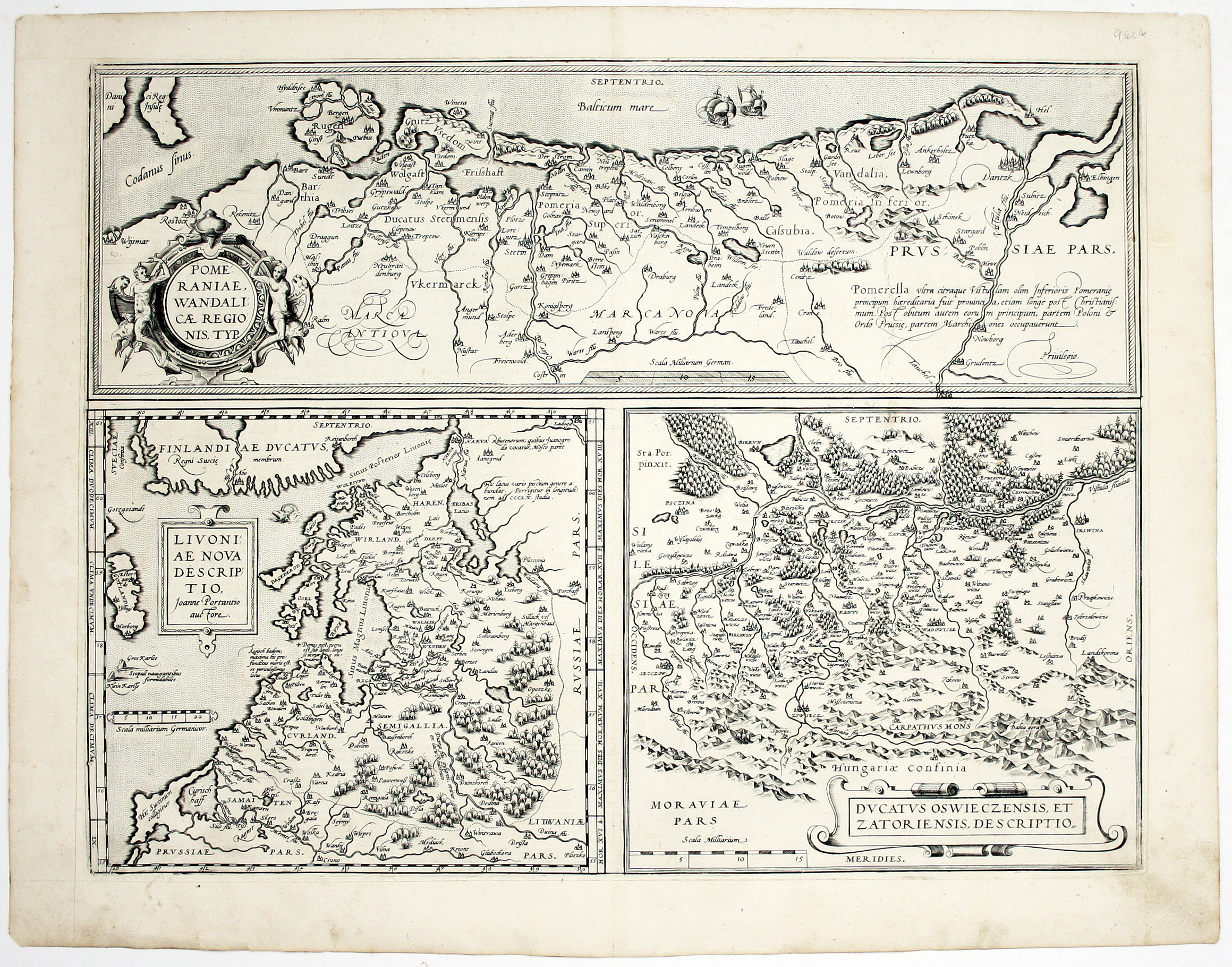 Ortelius’ Map of the Baltic: Livonia, Pomerania & the Silesian Duchies