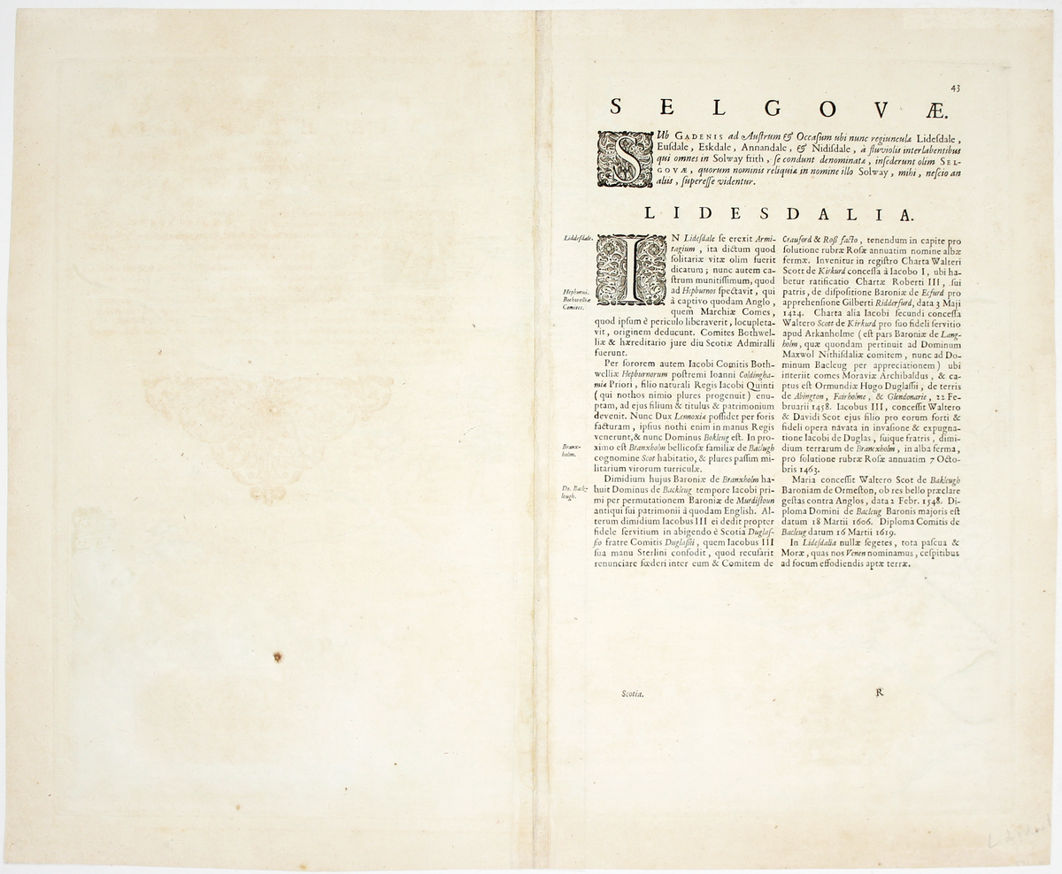 Blaeu’s Map of Liddesdale