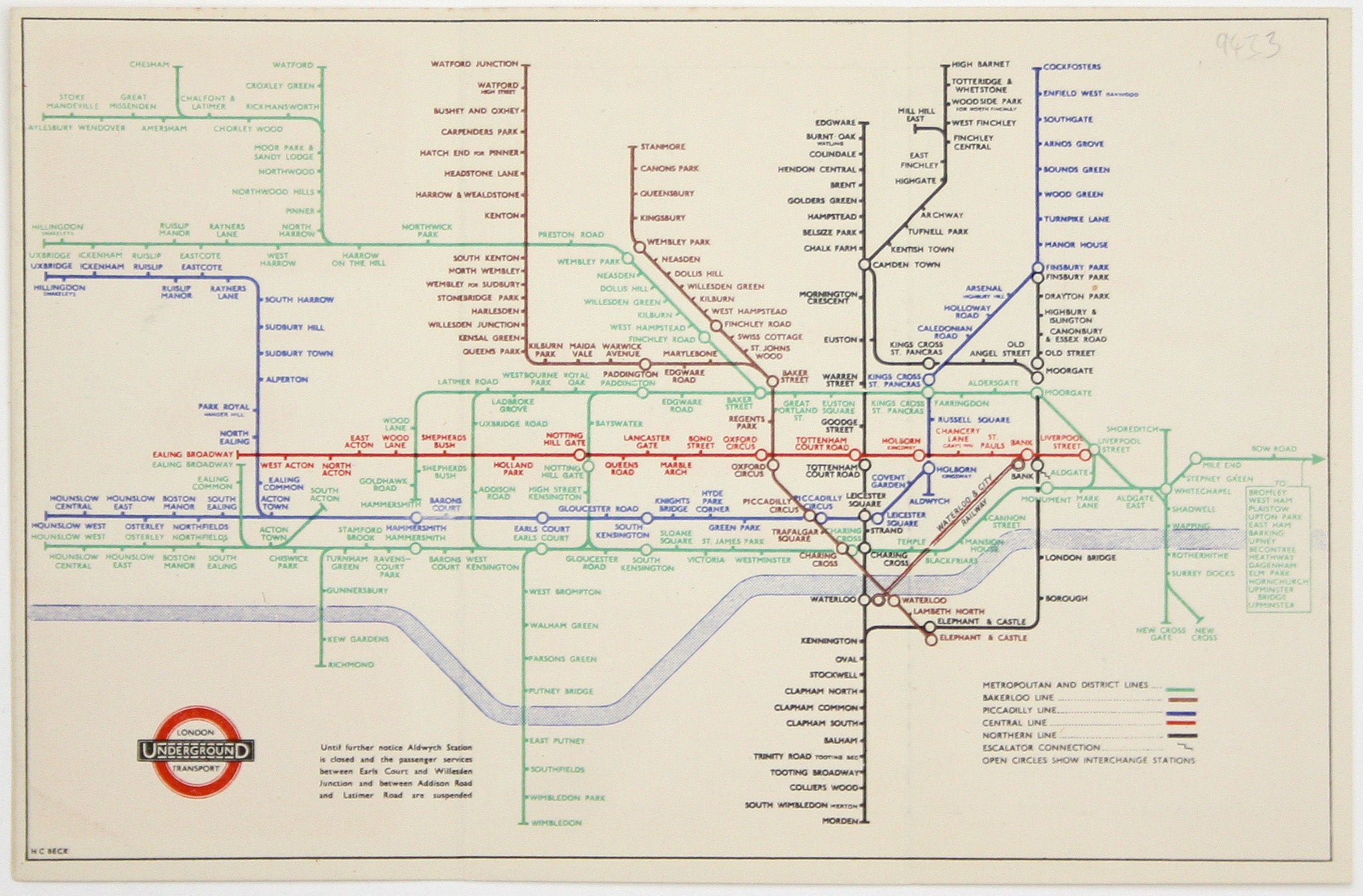 Beck’s 1945 Passenger Map