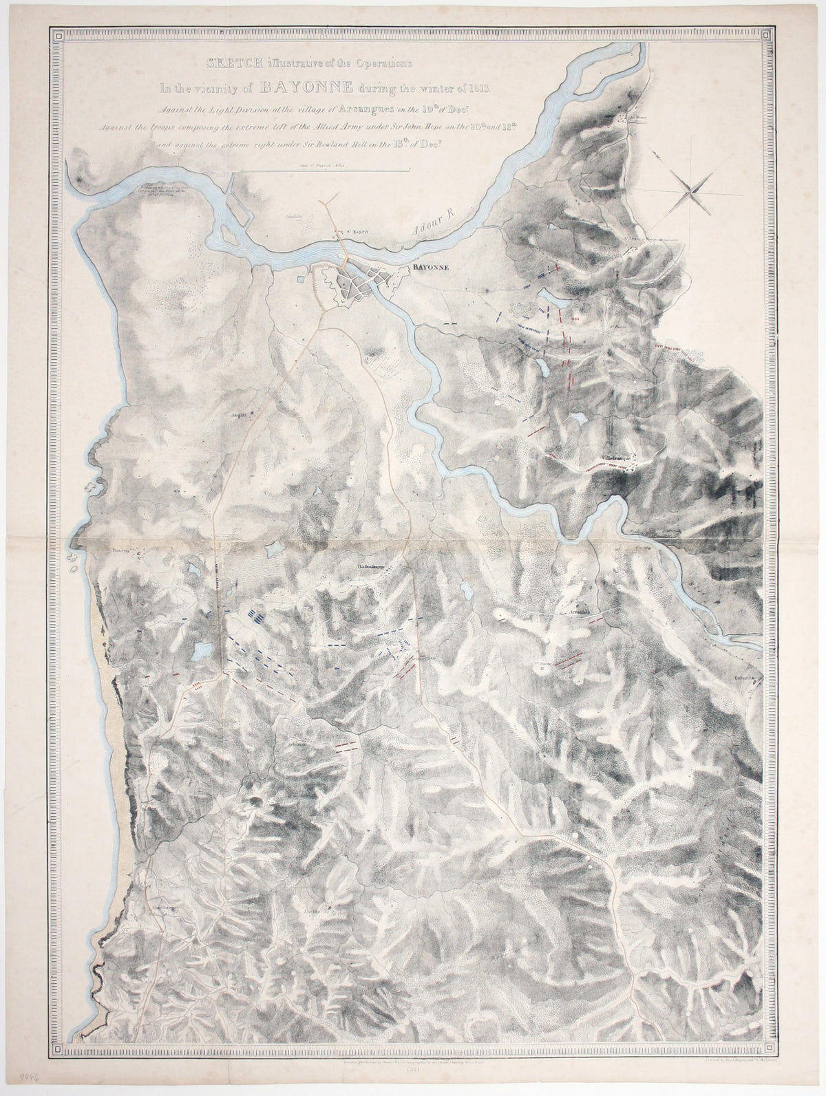 Wyld’s Map of the Battles of the Nive