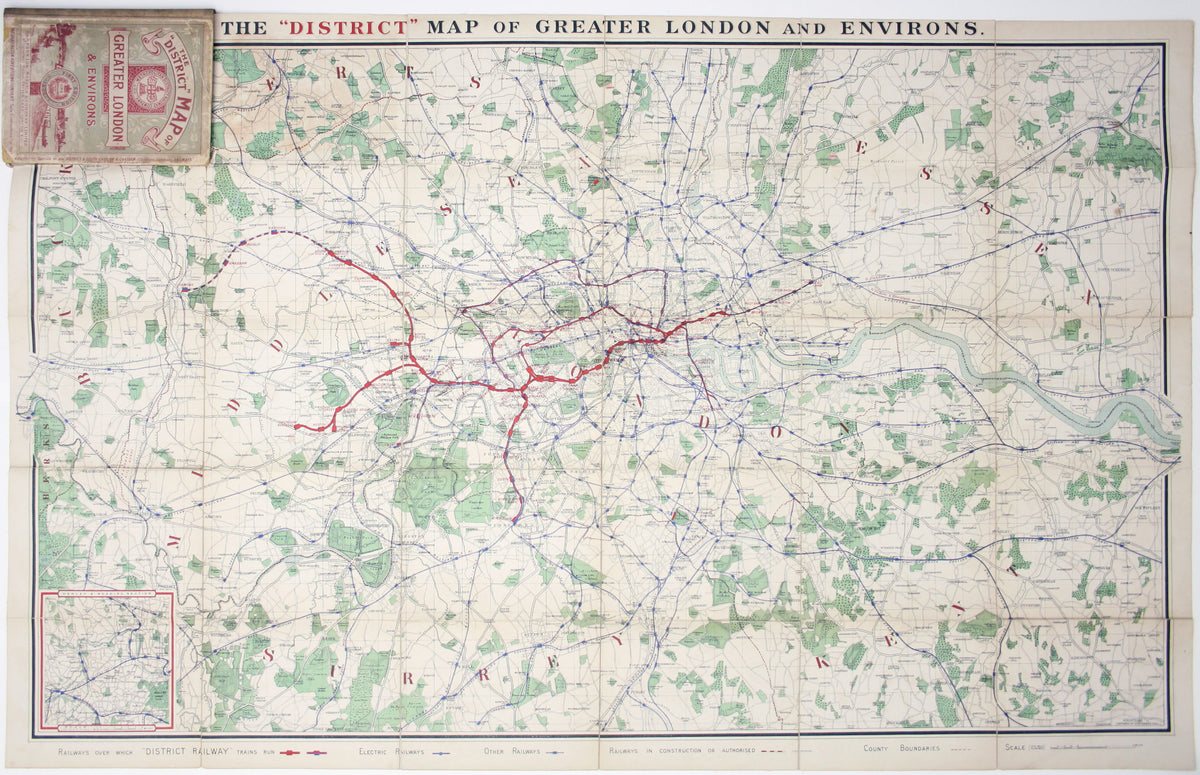 District Railway Map of Greater London – First Edition