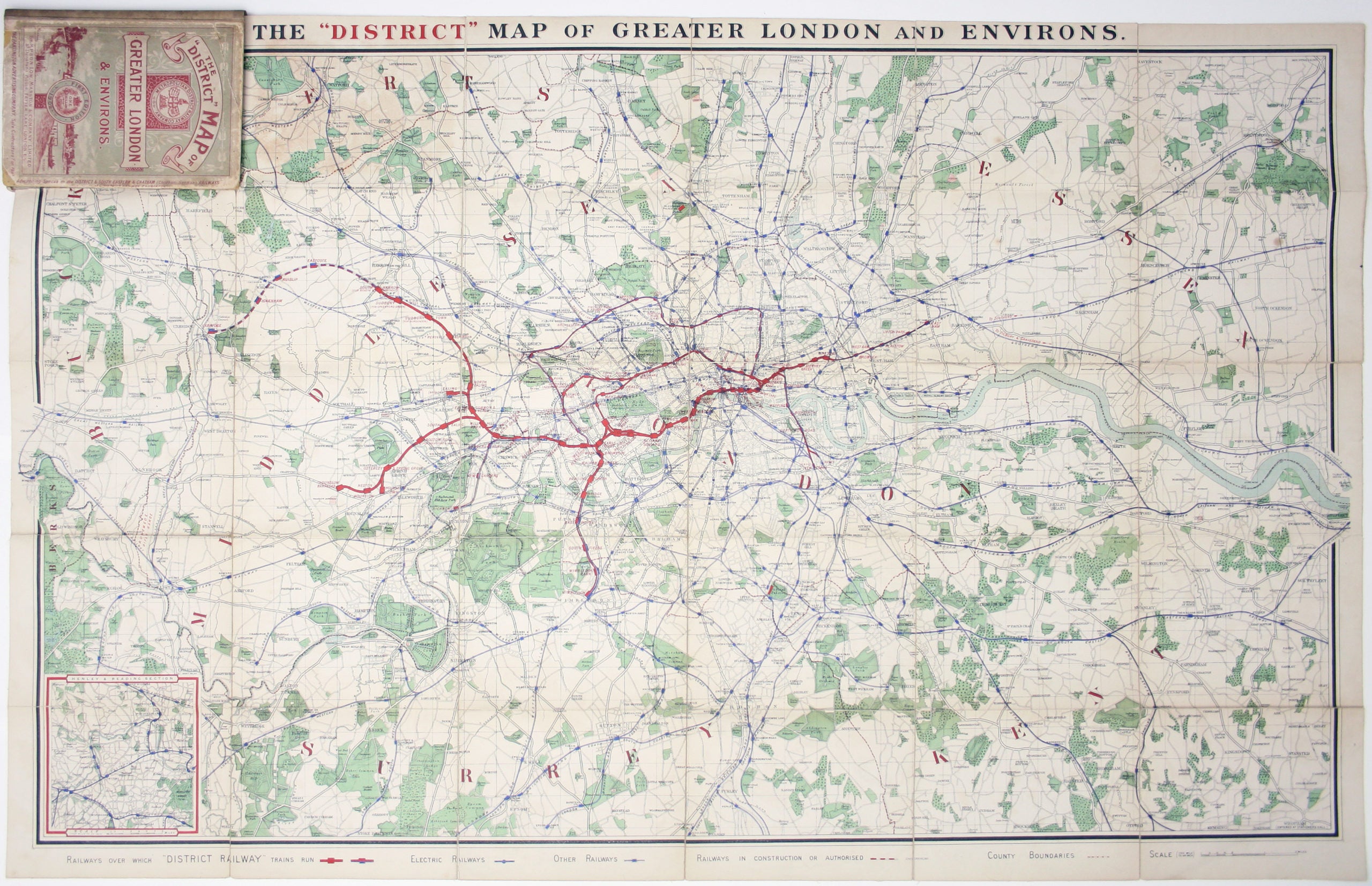 District Railway Map of Greater London – First Edition