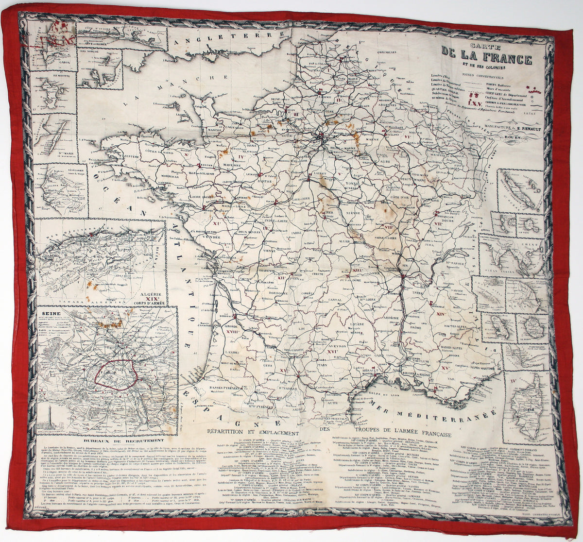 Renault’s Mouchoire Militaire Map of France