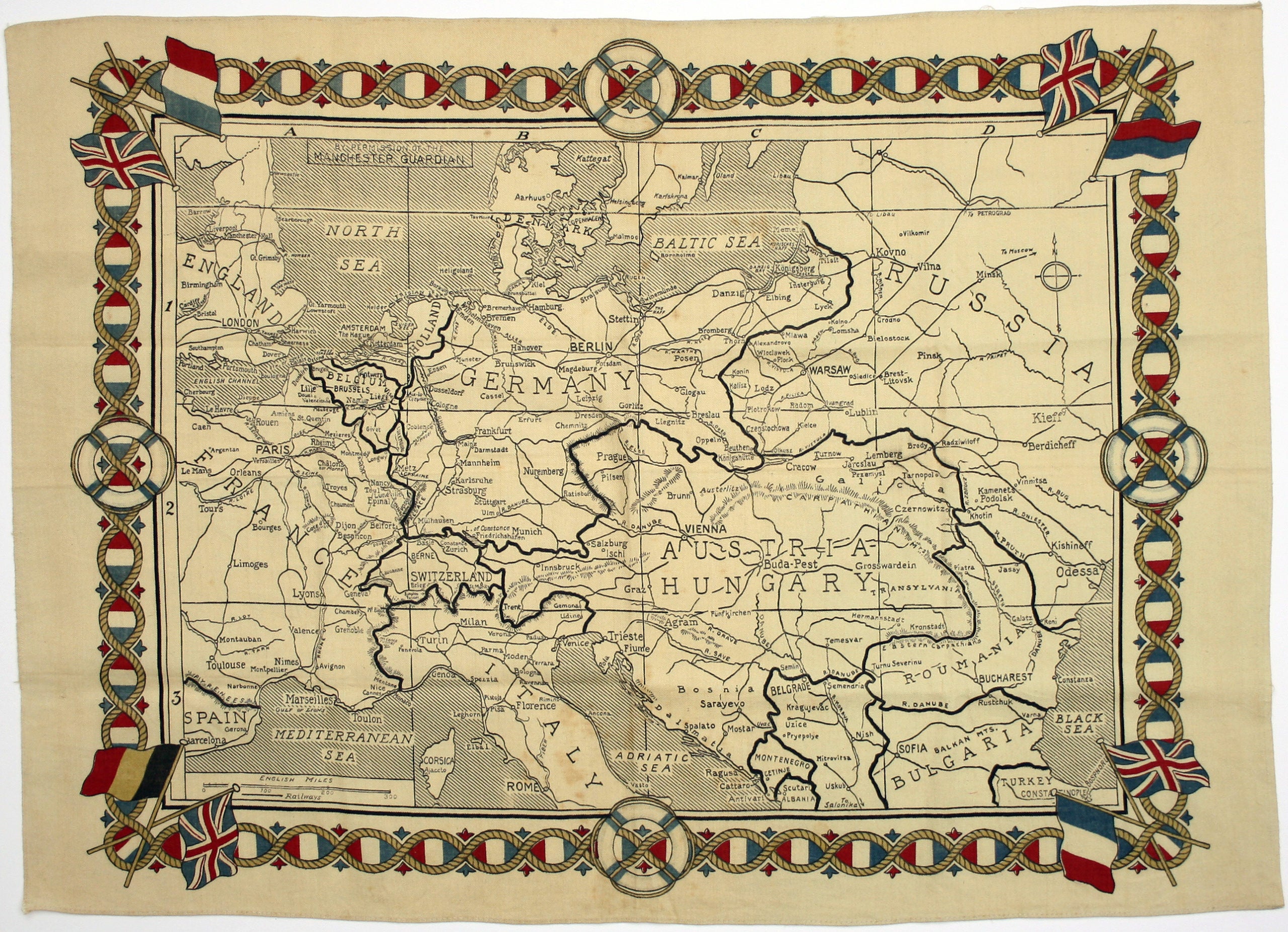 Great War Souvenir Map of Europe