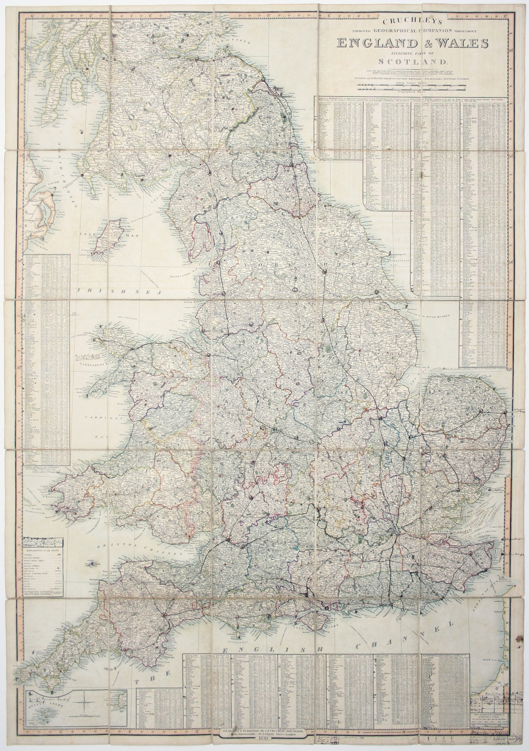 Cruchley’s Map of England & Wales, Annotated