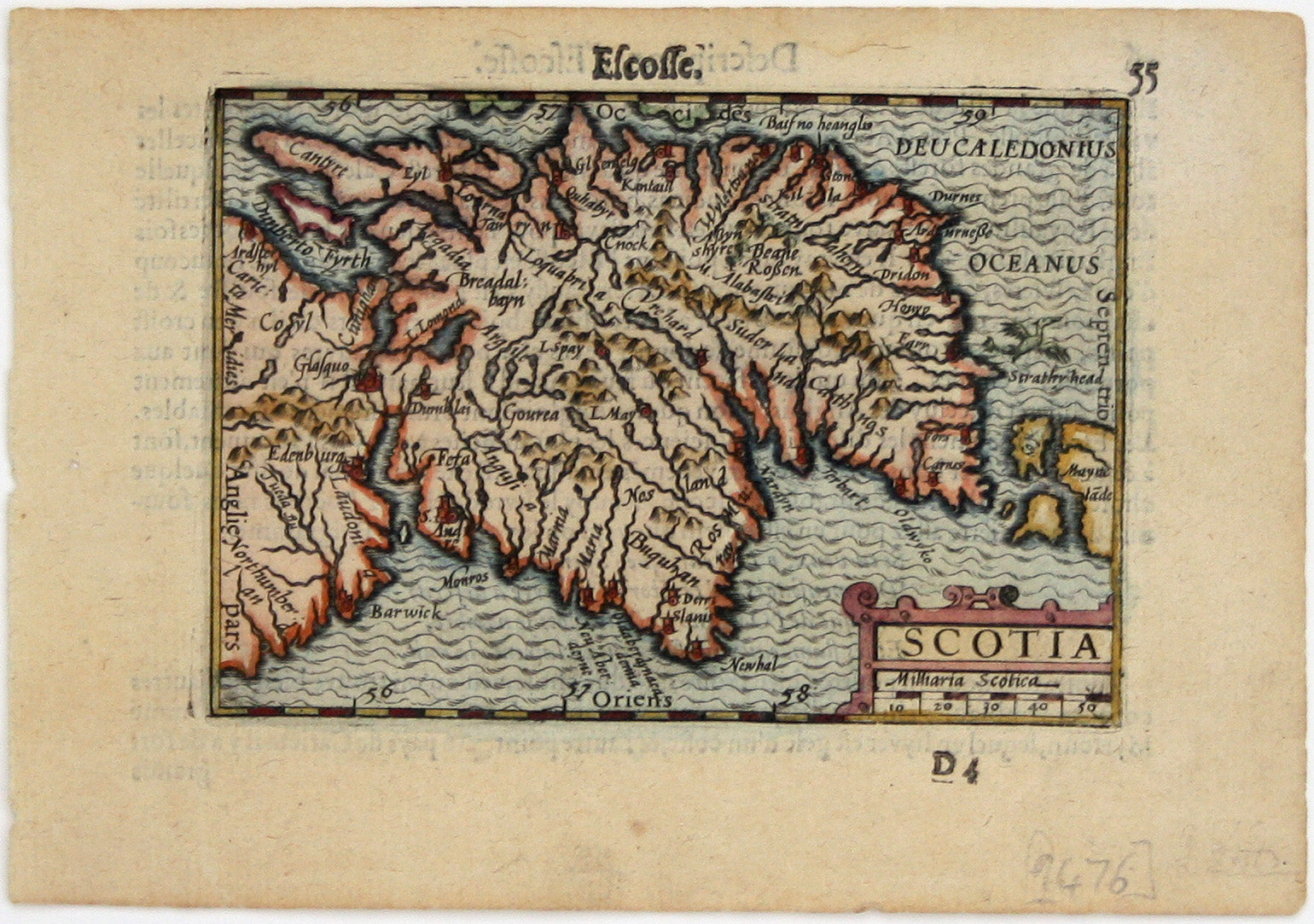 Bertius’ Miniature Map of Scotland, Early Edition