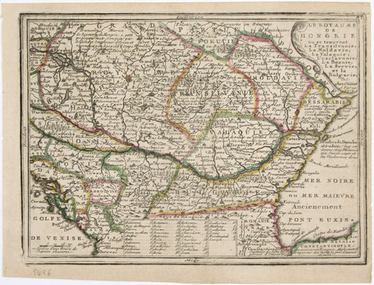 Chiquet’s Map of Hungary & Balkans