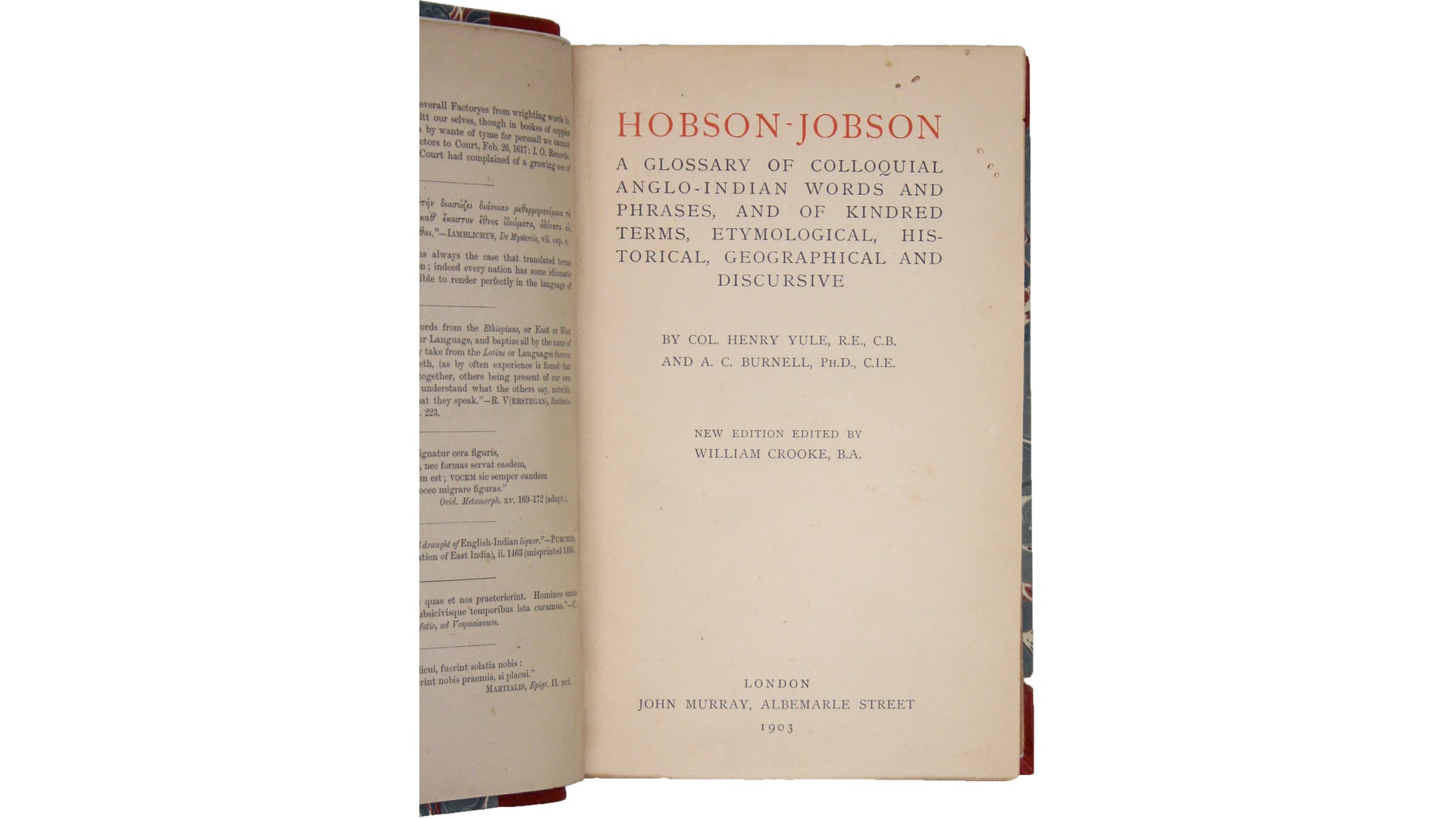 Second Revised Edition of Hobson Jobson