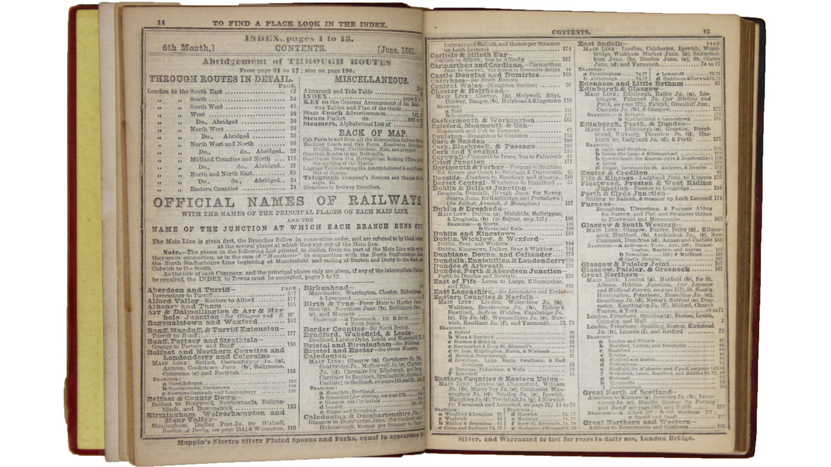 Bradshaw’s Railway Guide from Prince Albert’s Household