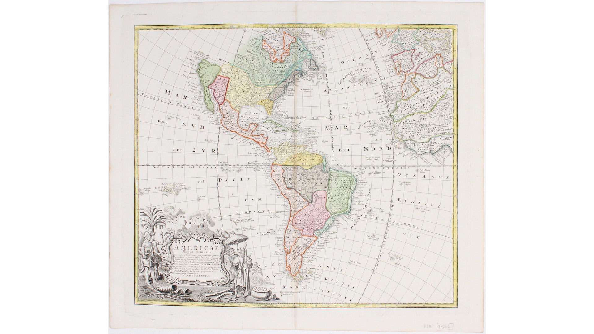 Homann Heirs' Map of the Americas