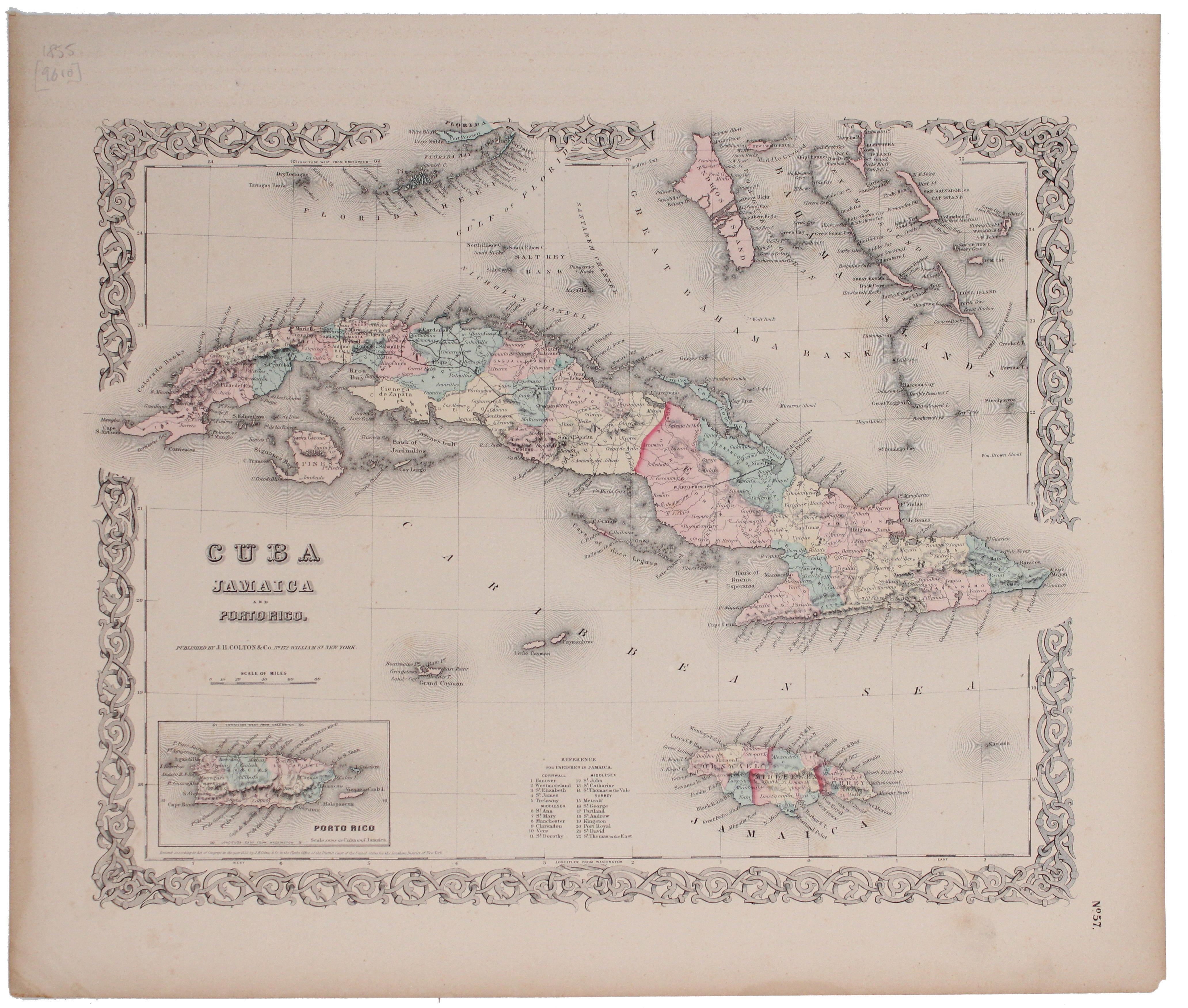 Colton's Map of Cuba