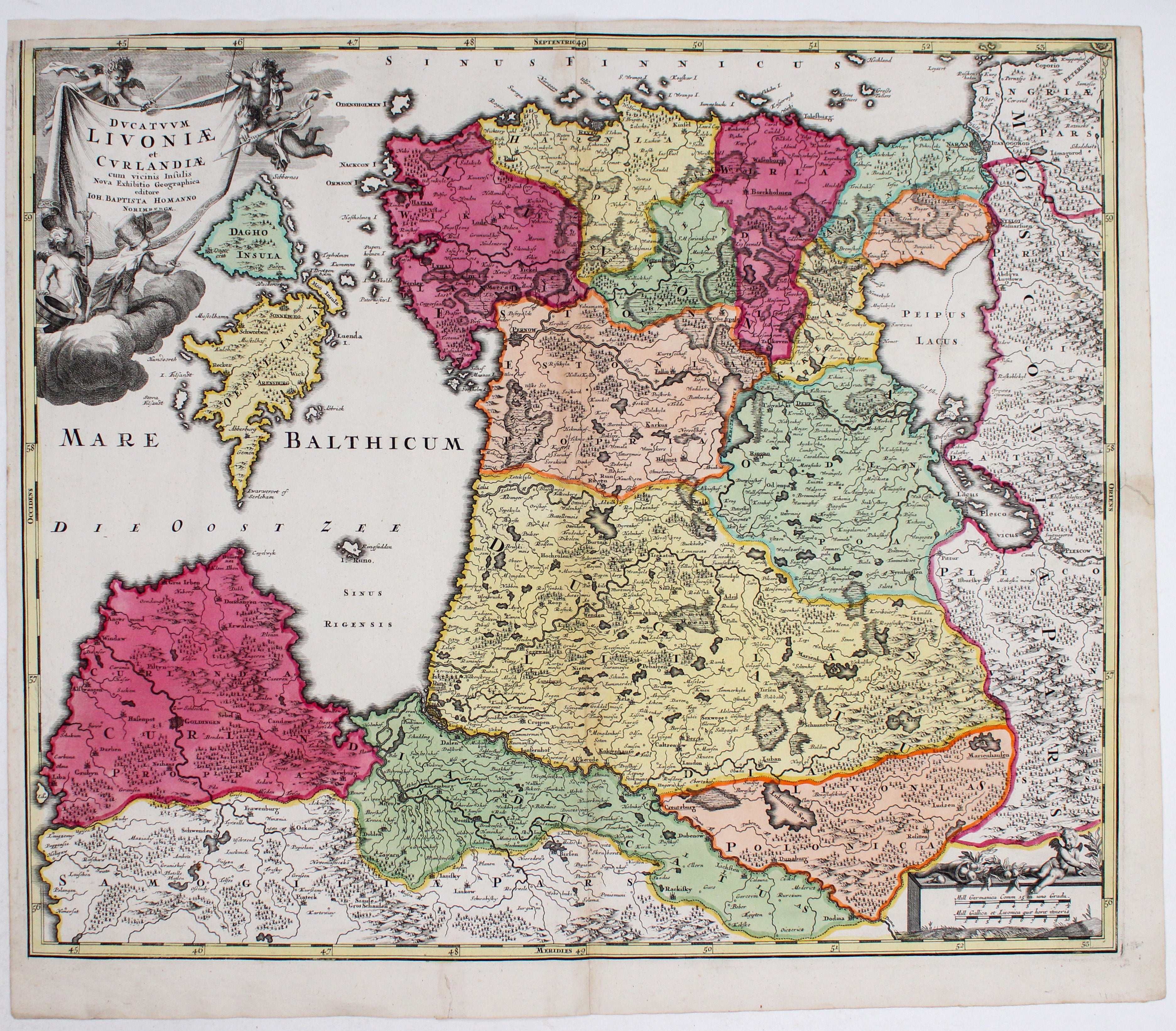 Homann's Map of Latvia & Estonia