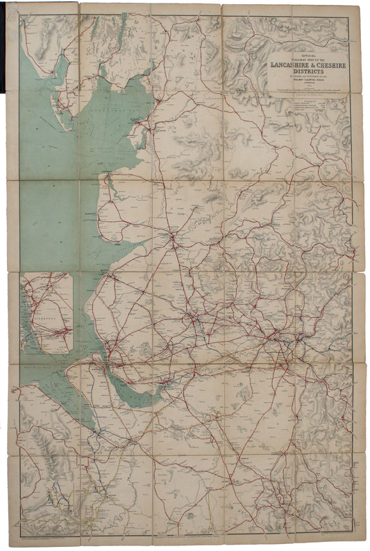 Railway Clearing House Map of Lancashire