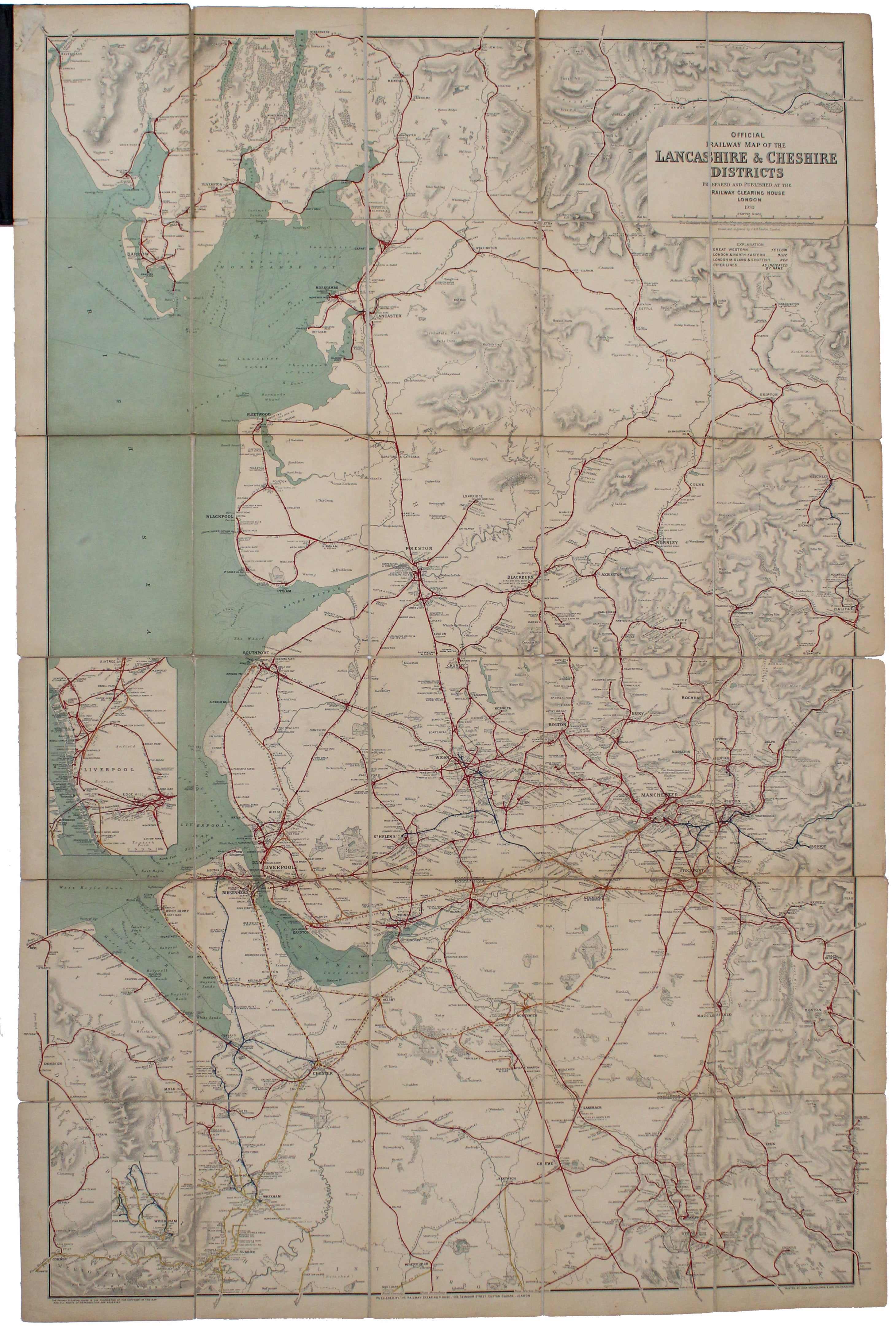 Railway Clearing House Map of Lancashire